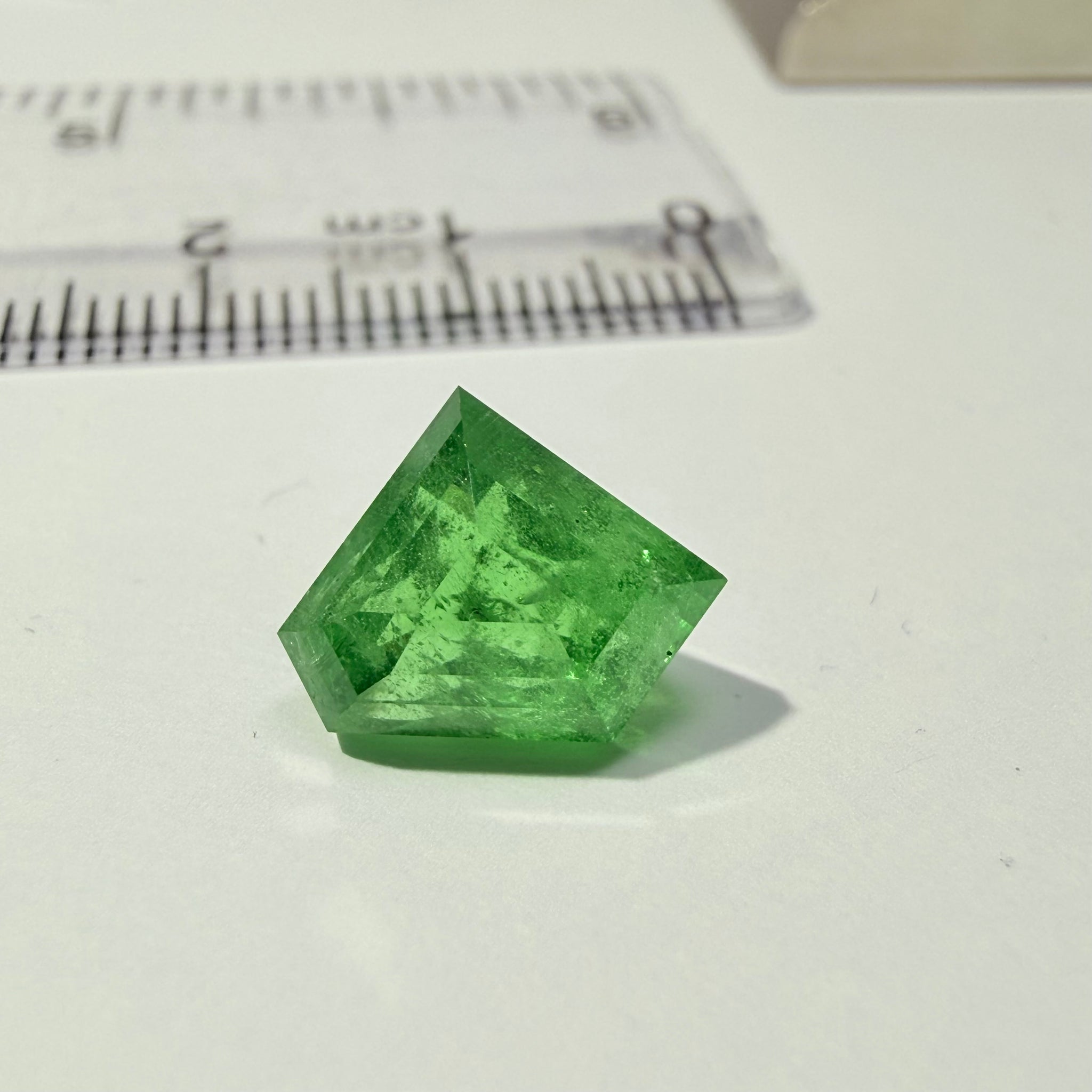 Tsavorite Garnet, 4.20ct, Tanzania, Untreated Unheated, fancy Freeform cut