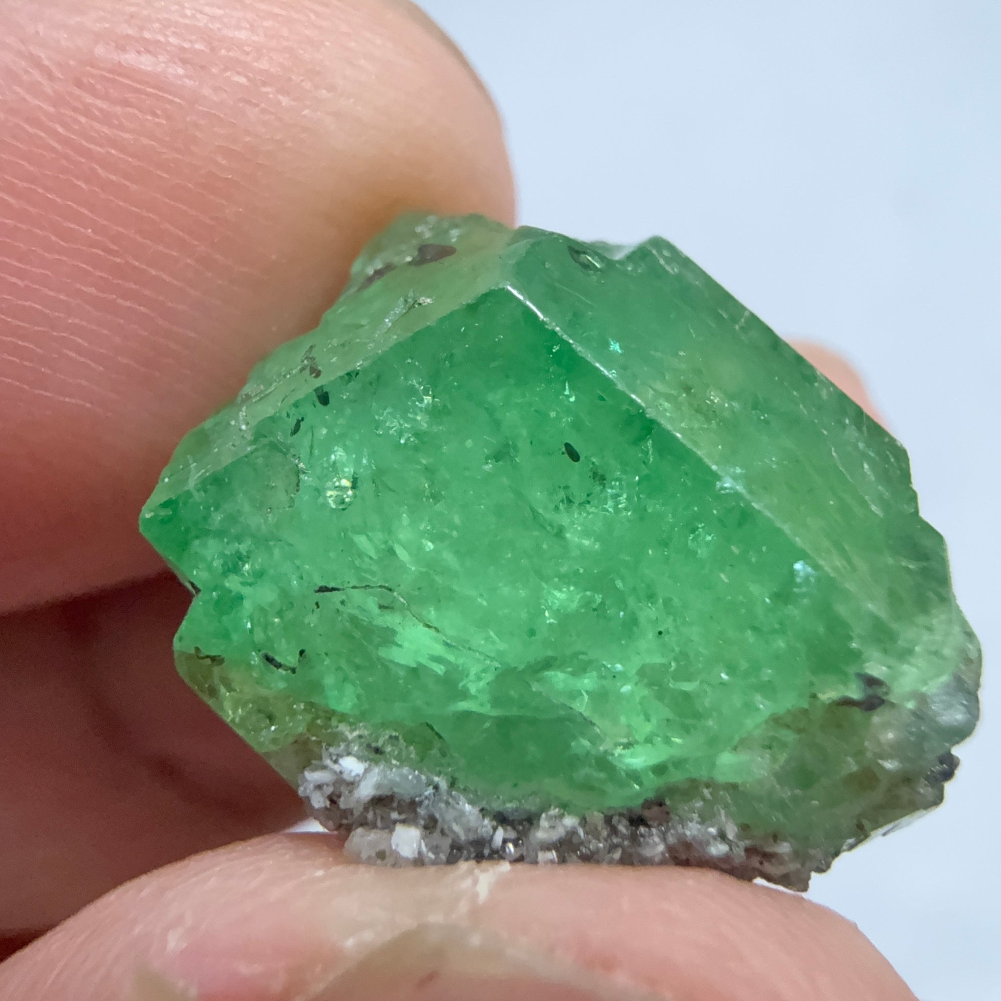 Tsavorite Garnet Crystal, 27.04ct, Merelani, Tanzania, Untreated Unheated
