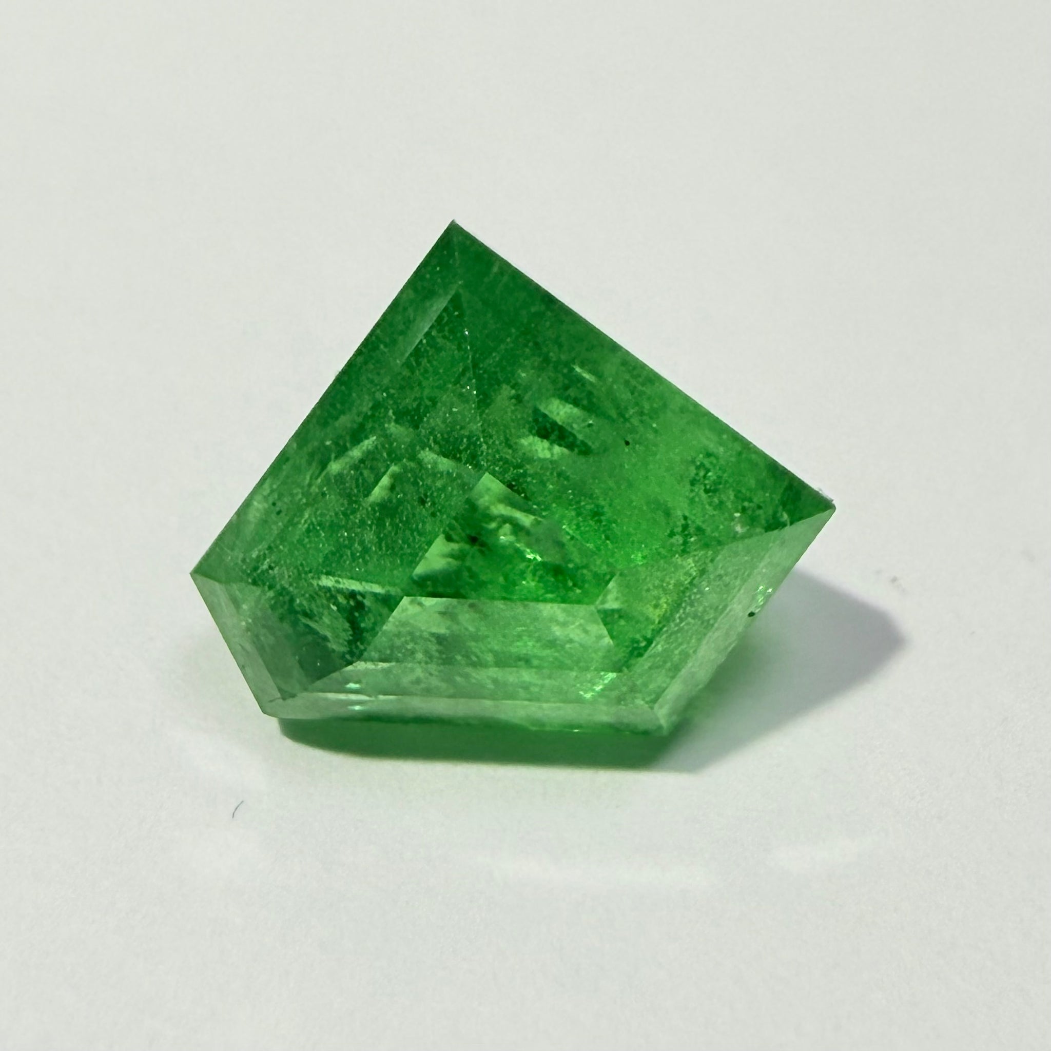 Tsavorite Garnet, 4.20ct, Tanzania, Untreated Unheated, fancy Freeform cut