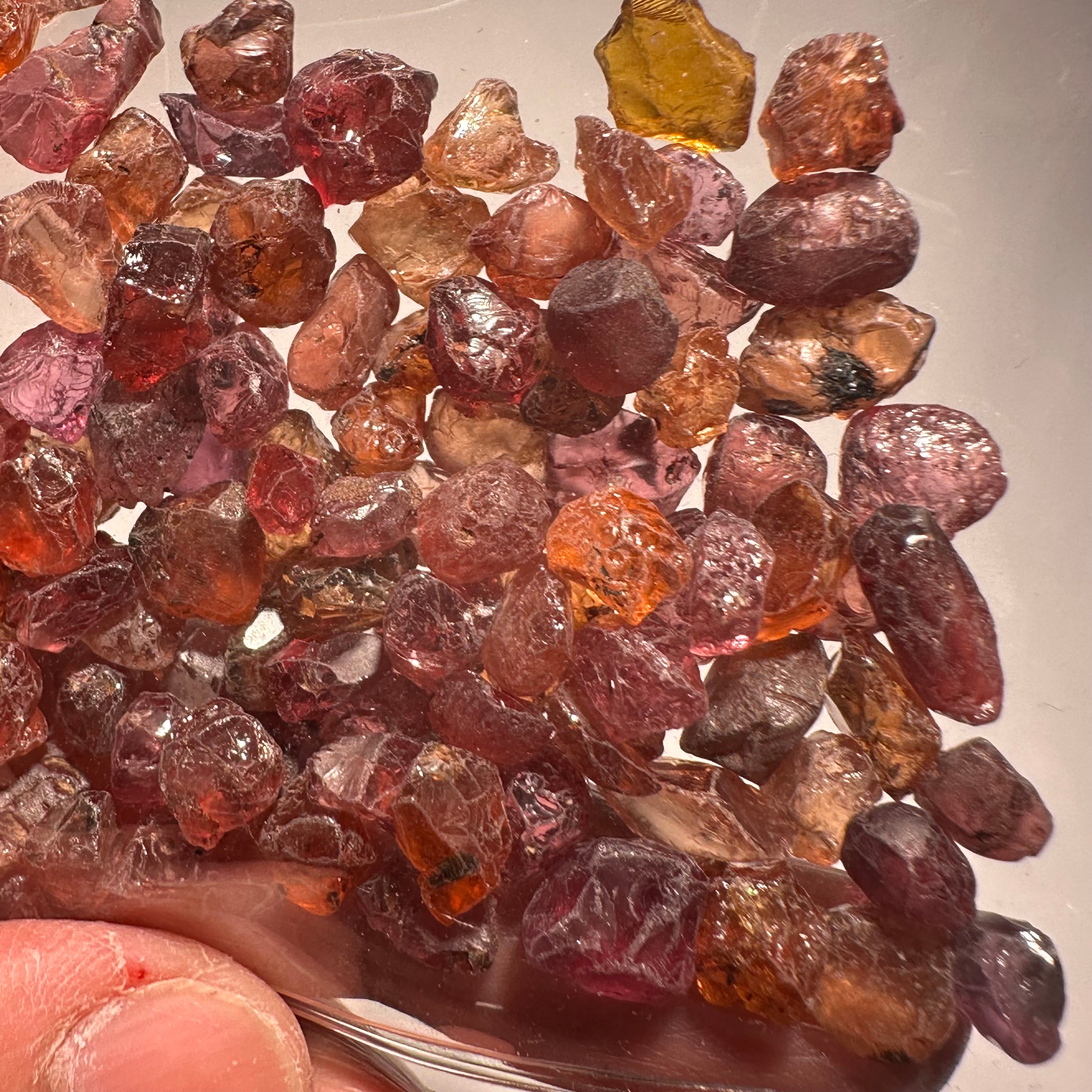 151.34ct Mixed Garnet Lot, Tanzania, Untreated Unheated, slightly included to included