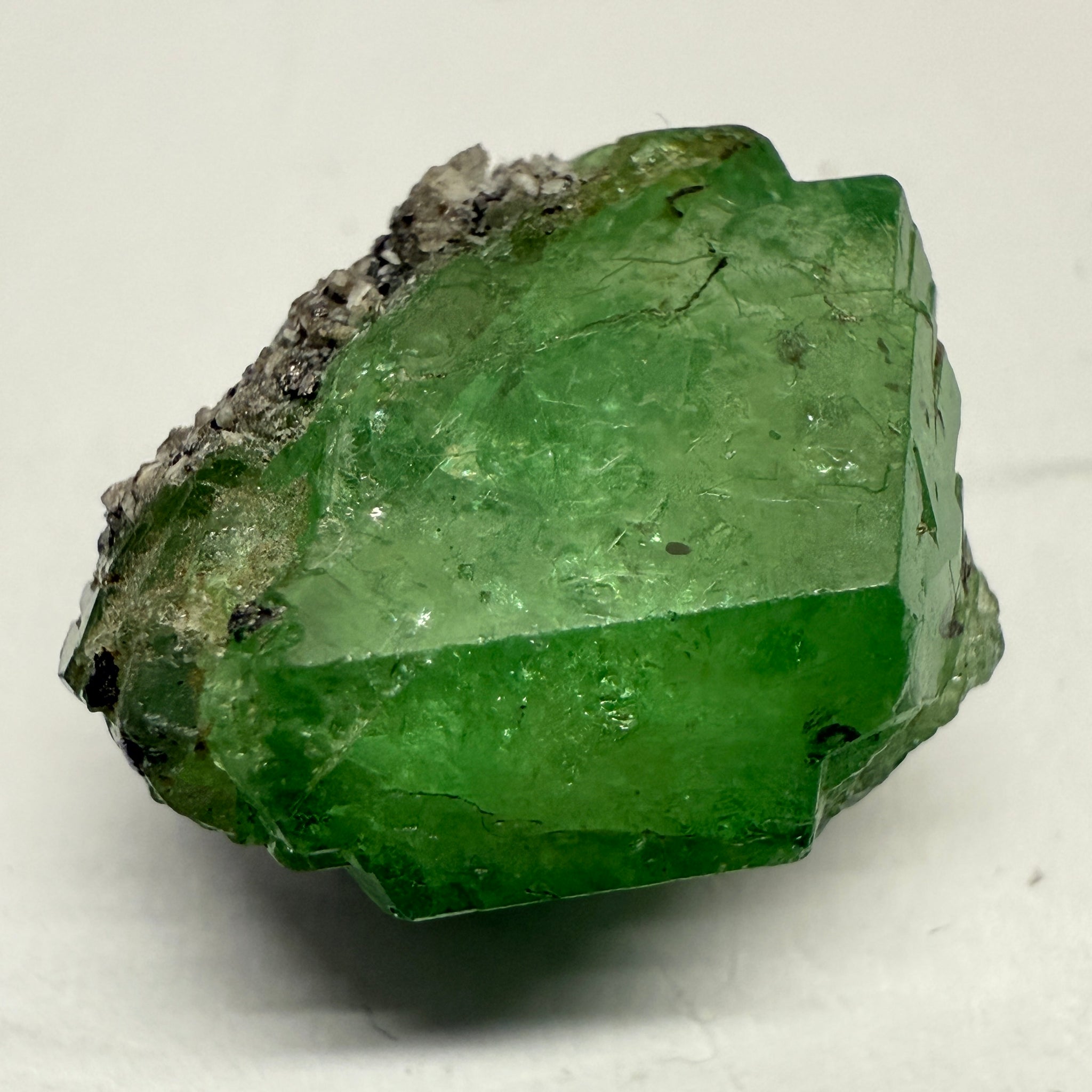 Tsavorite Garnet Crystal, 27.04ct, Merelani, Tanzania, Untreated Unheated