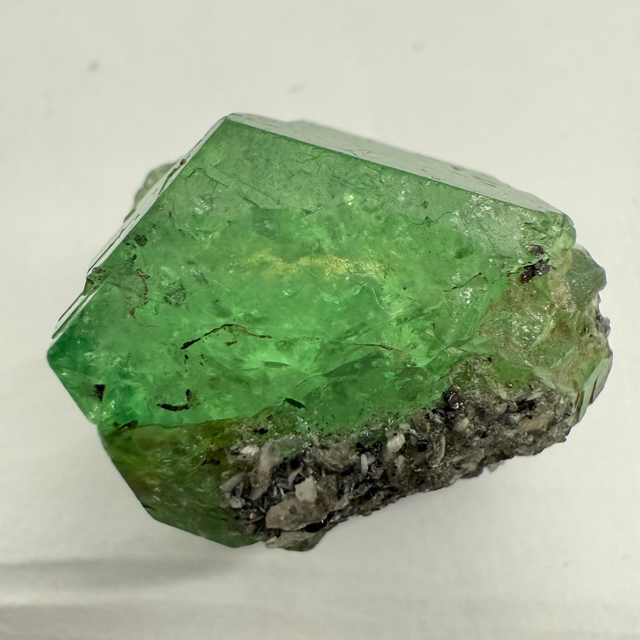 Tsavorite Garnet Crystal, 27.04ct, Merelani, Tanzania, Untreated Unheated