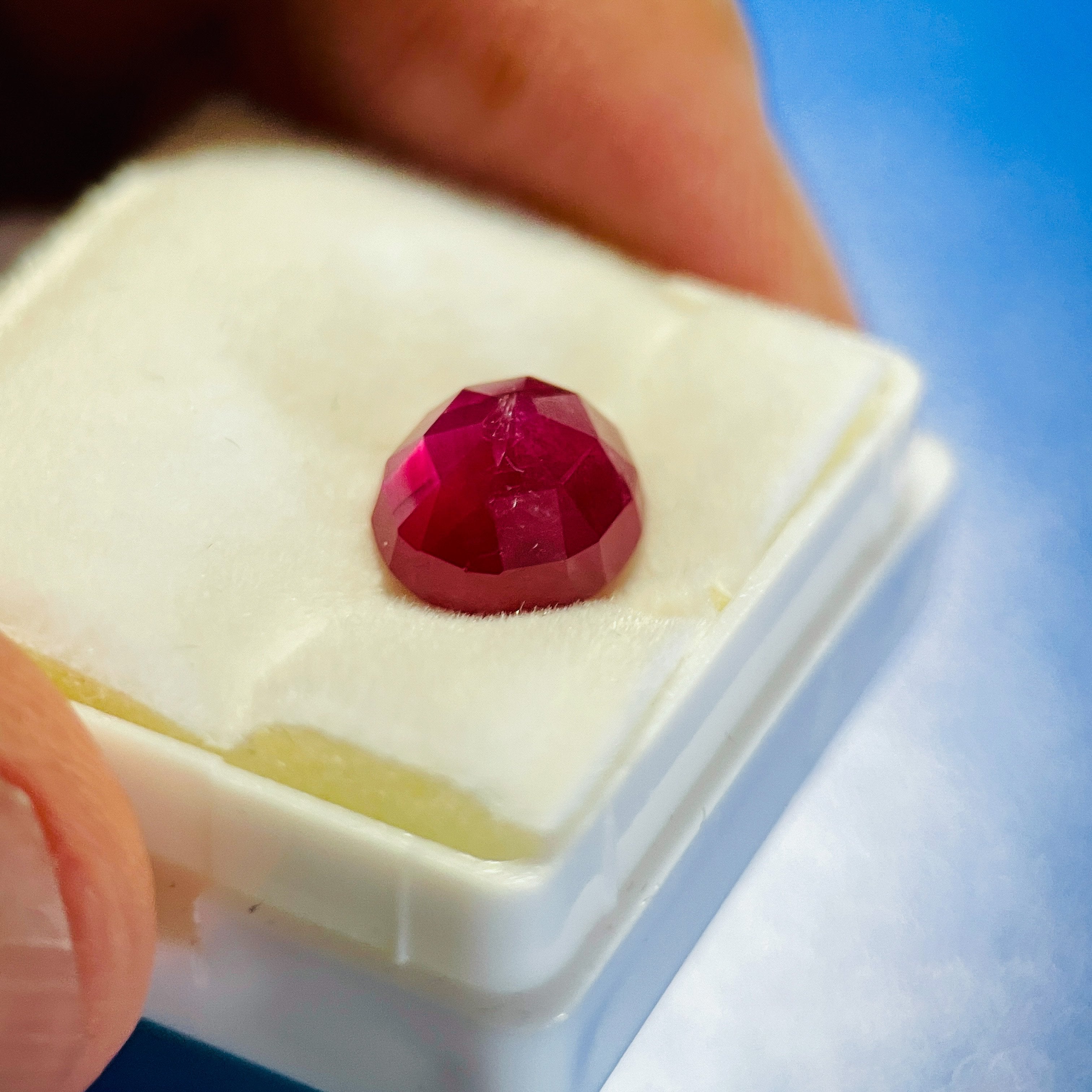 4.16Ct Ruby Faceted Cabochon/ Rose Cut Tanzania Untreated Unheated
