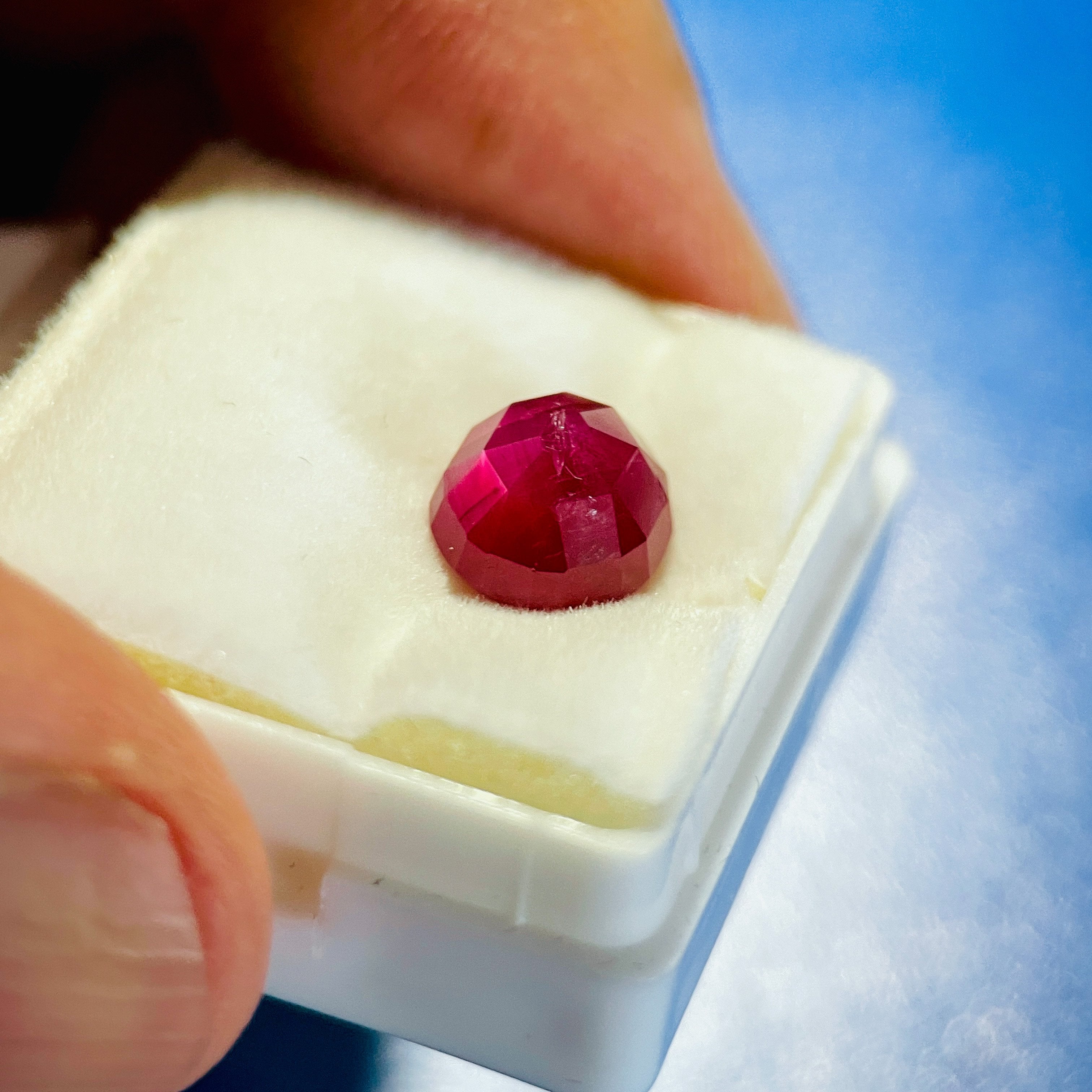 4.16Ct Ruby Faceted Cabochon/ Rose Cut Tanzania Untreated Unheated
