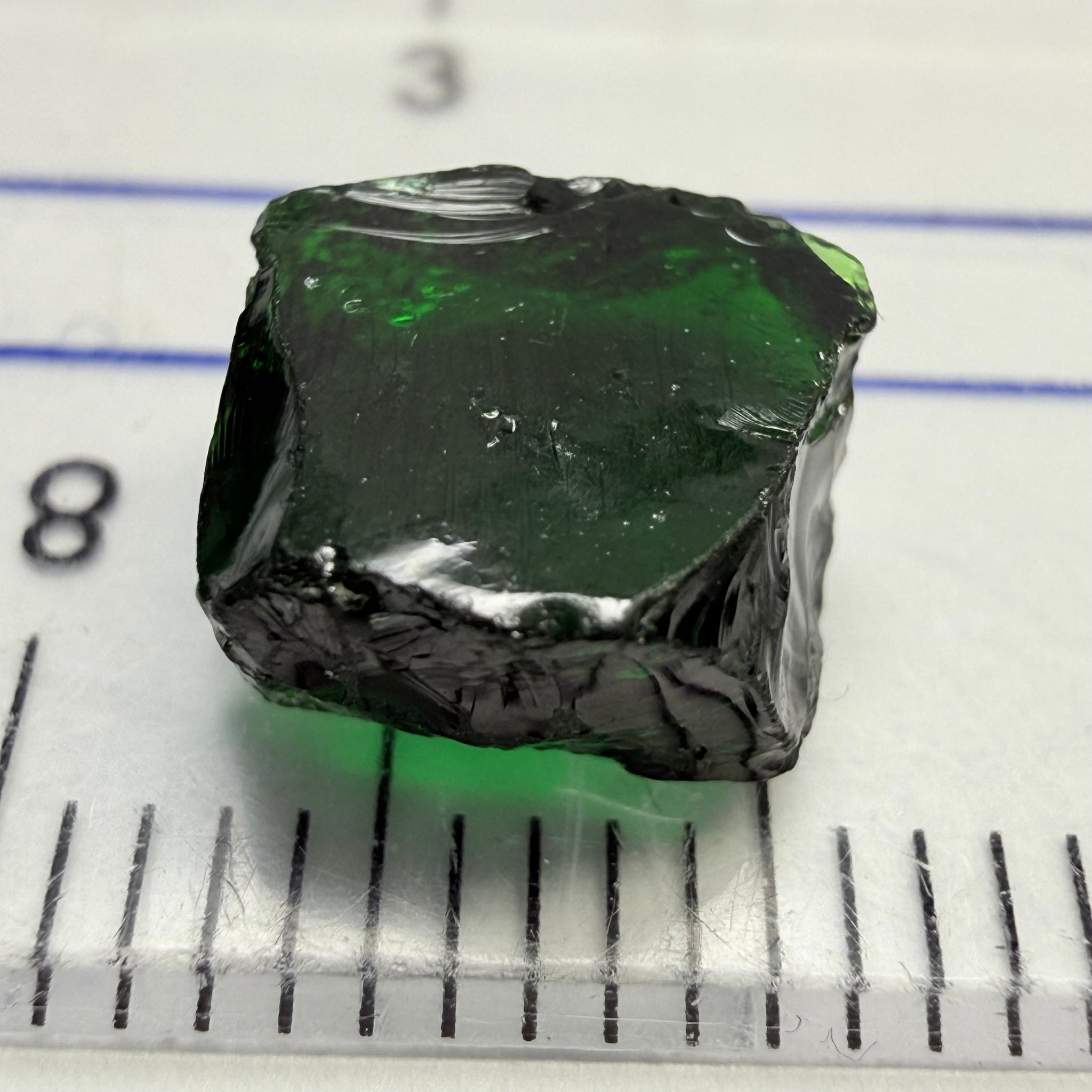 Tsavorite Garnet, 3.70ct, Tanzania, Untreated Unheated, vs and flat shape