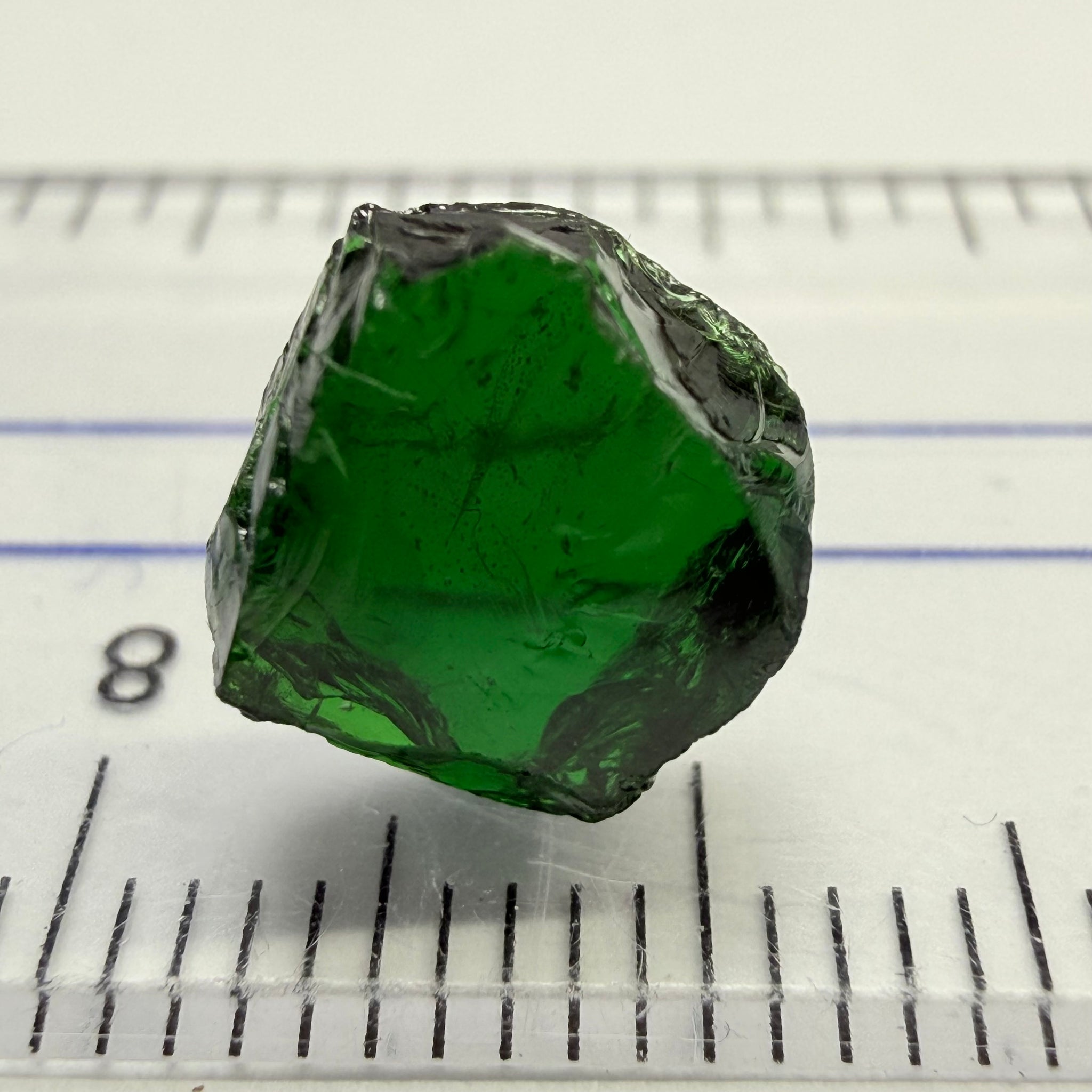 Tsavorite Garnet, 3.70ct, Tanzania, Untreated Unheated, vs and flat shape