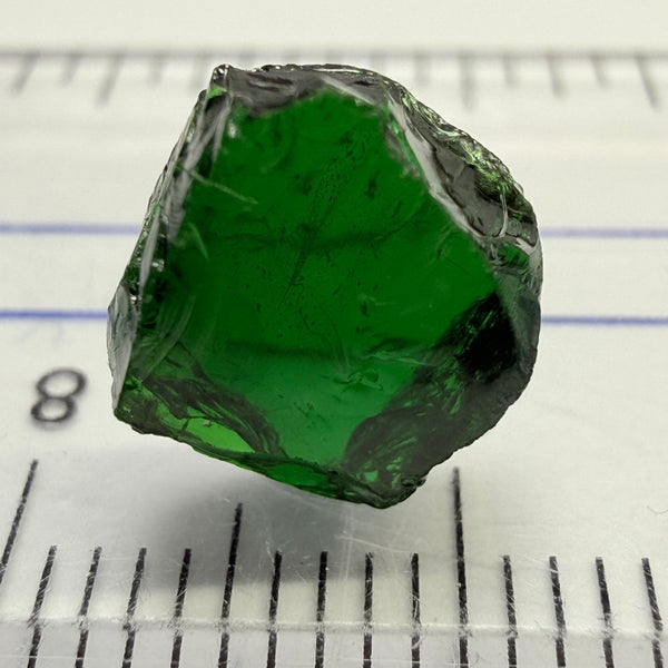 Tsavorite Garnet, 3.70ct, Tanzania, Untreated Unheated, vs and flat shape