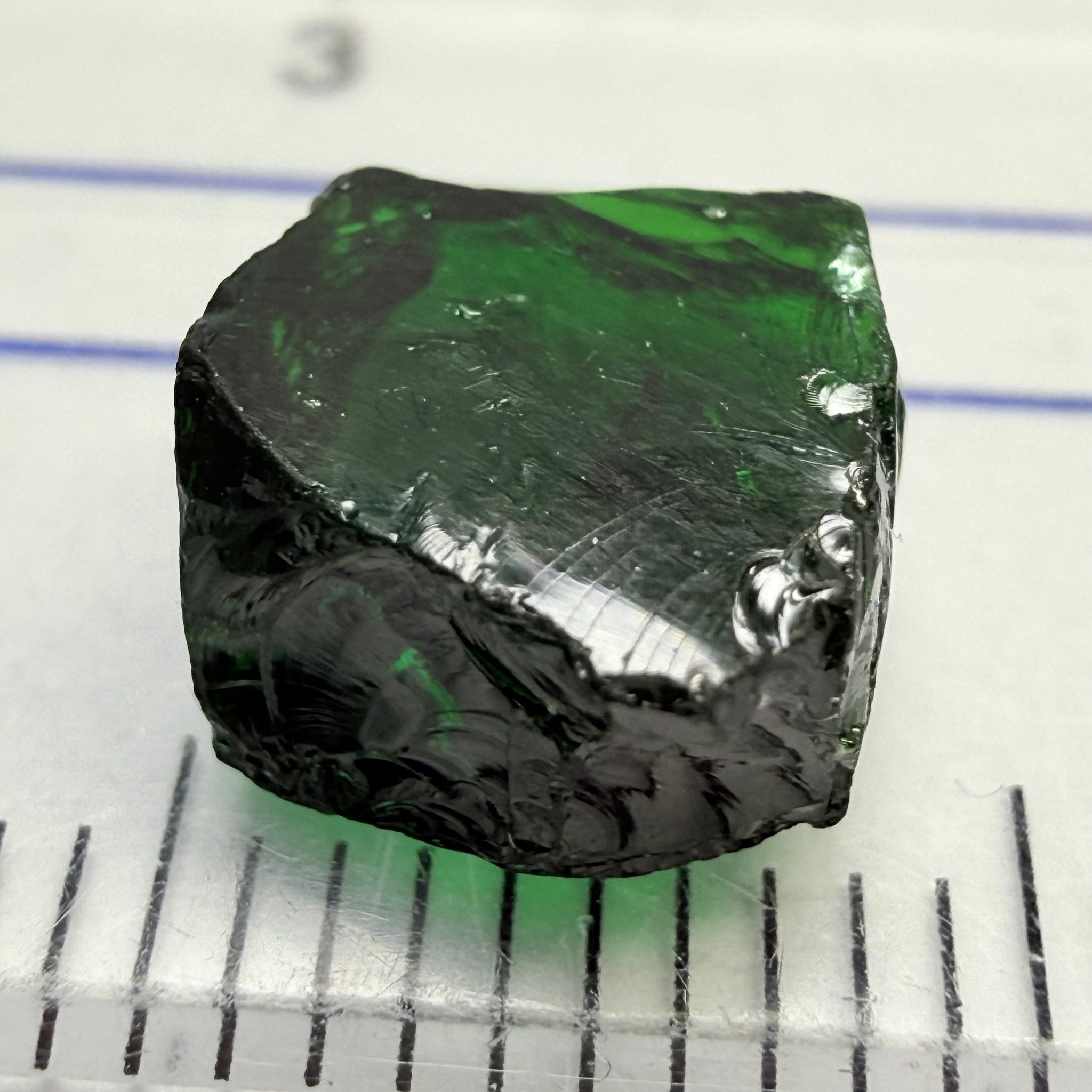 Tsavorite Garnet, 3.70ct, Tanzania, Untreated Unheated, vs and flat shape