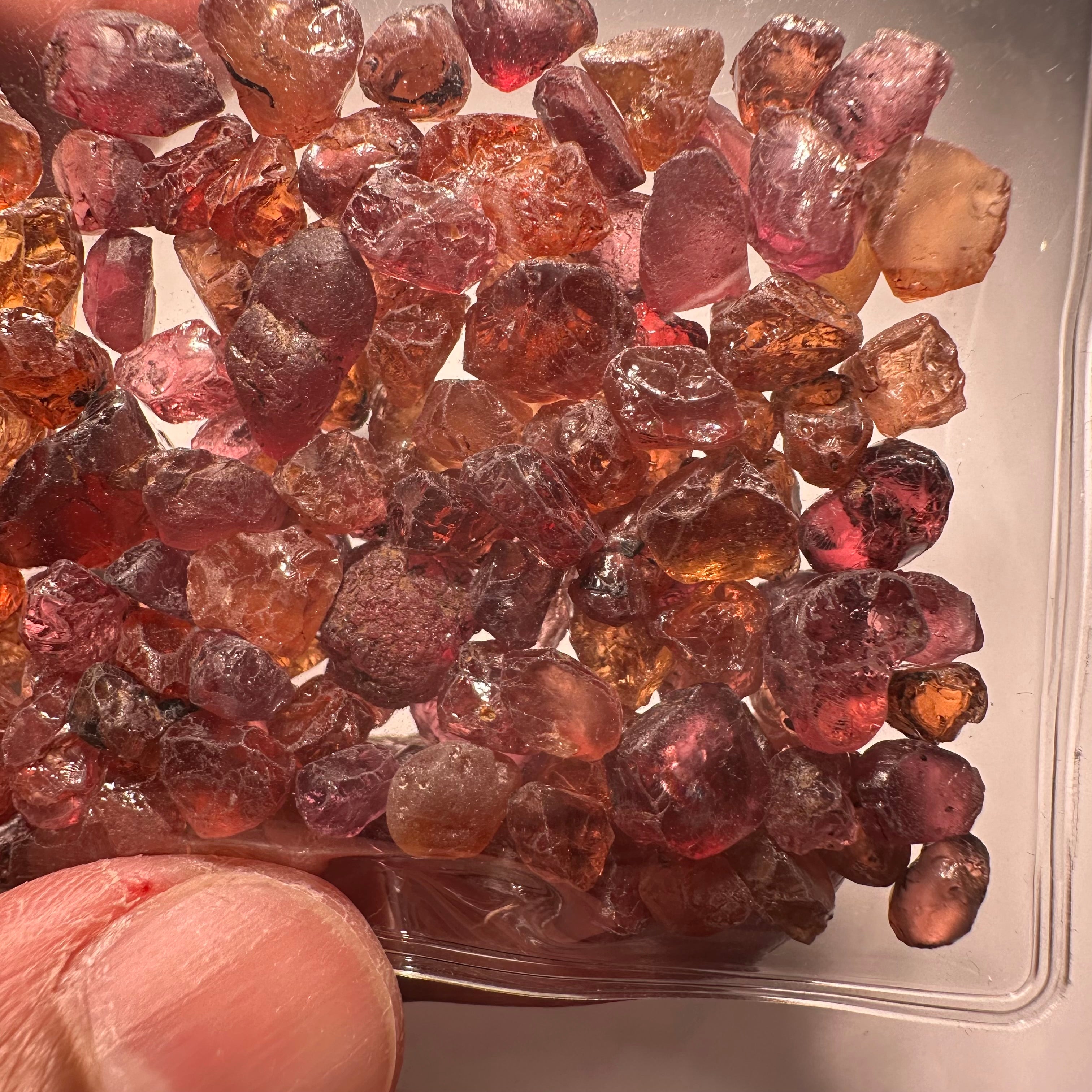 205.17ct Mixed Garnet Lot, Tanzania, Untreated Unheated, slightly included to included