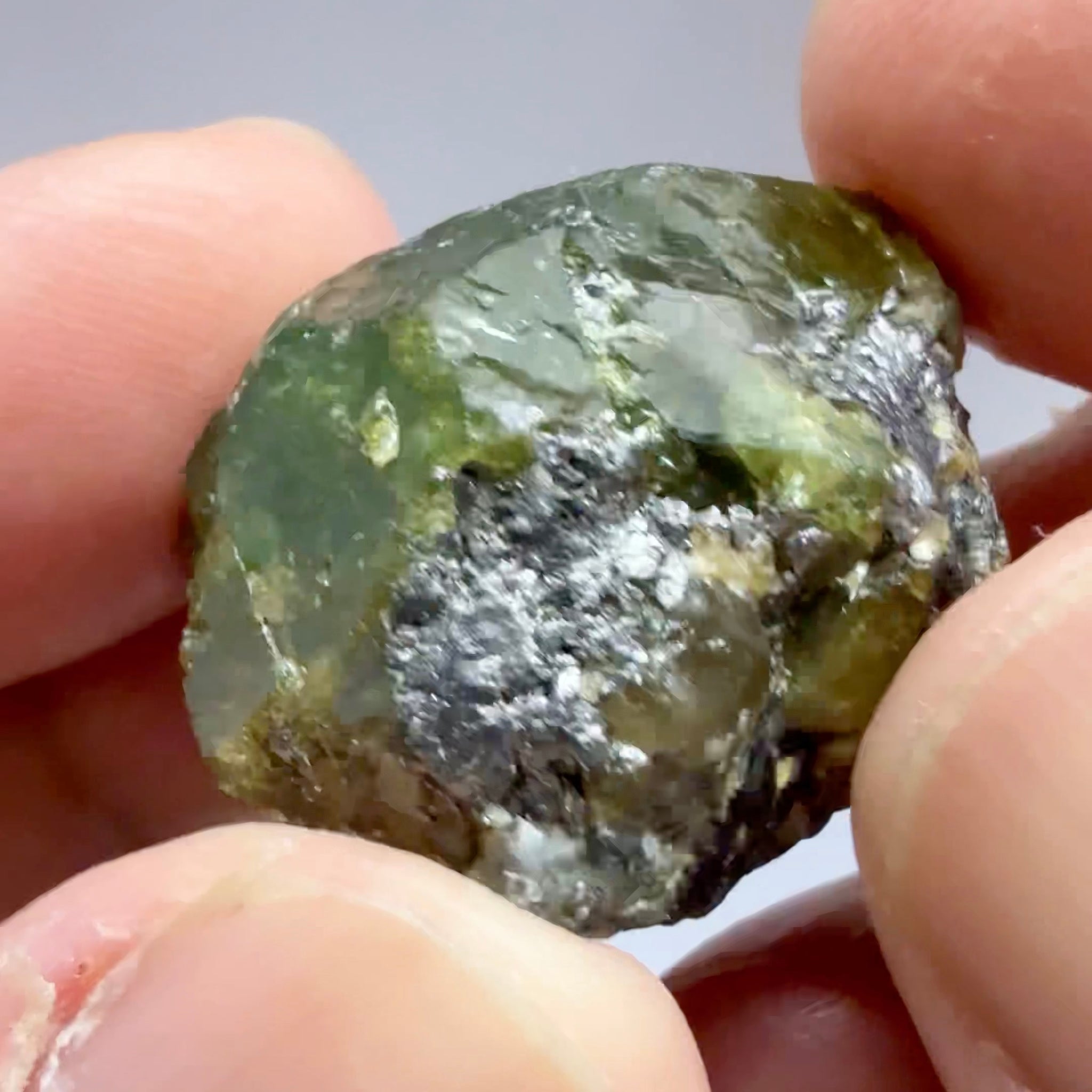 Tsavorite Garnet Crystal on Matrix, 21.94gm / 109.71ct, Merelani, Tanzania, Untreated Unheated. 25 x 26 x 20.6mm