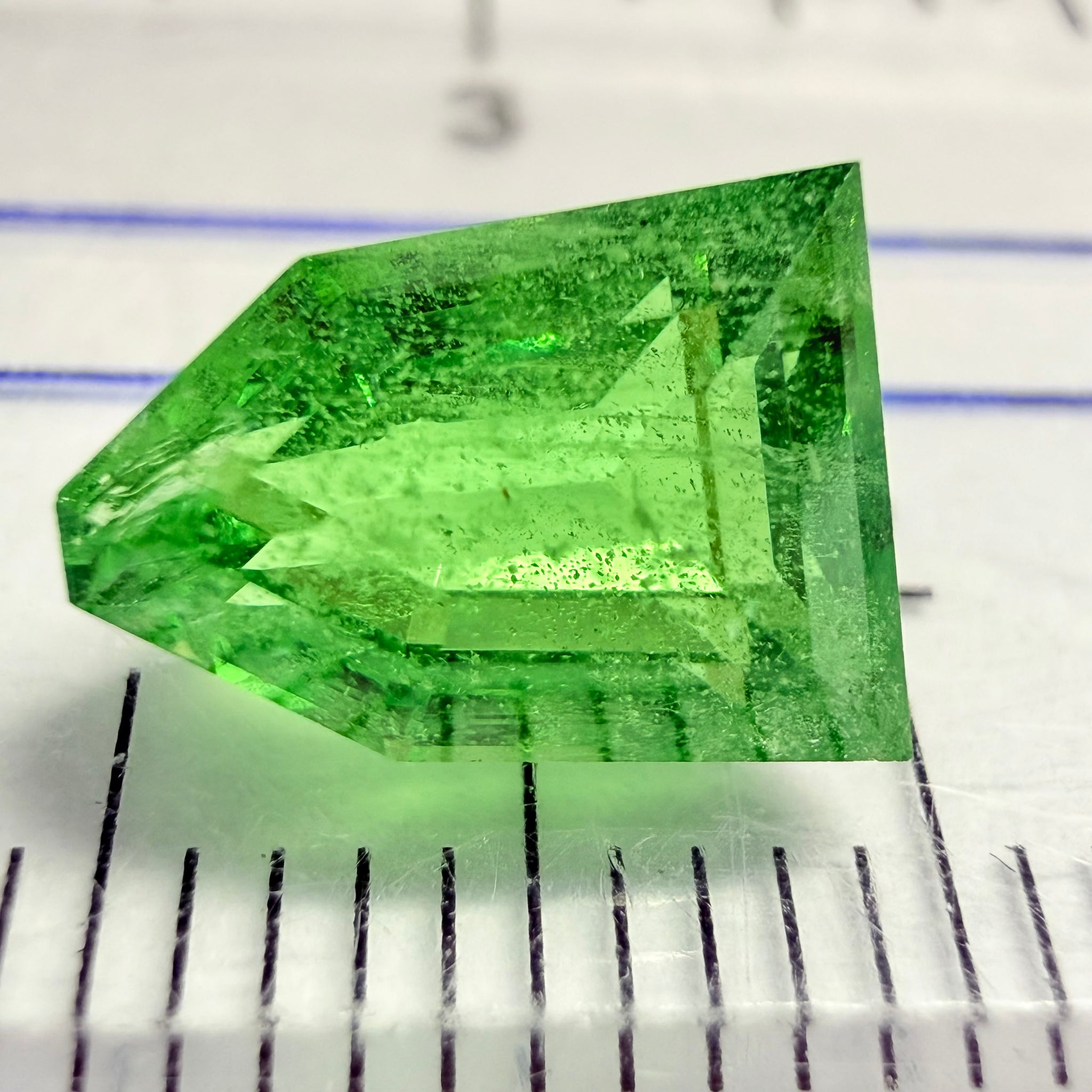 Tsavorite Garnet, 2.60ct, Tanzania, Untreated, Unheated, fancy cut