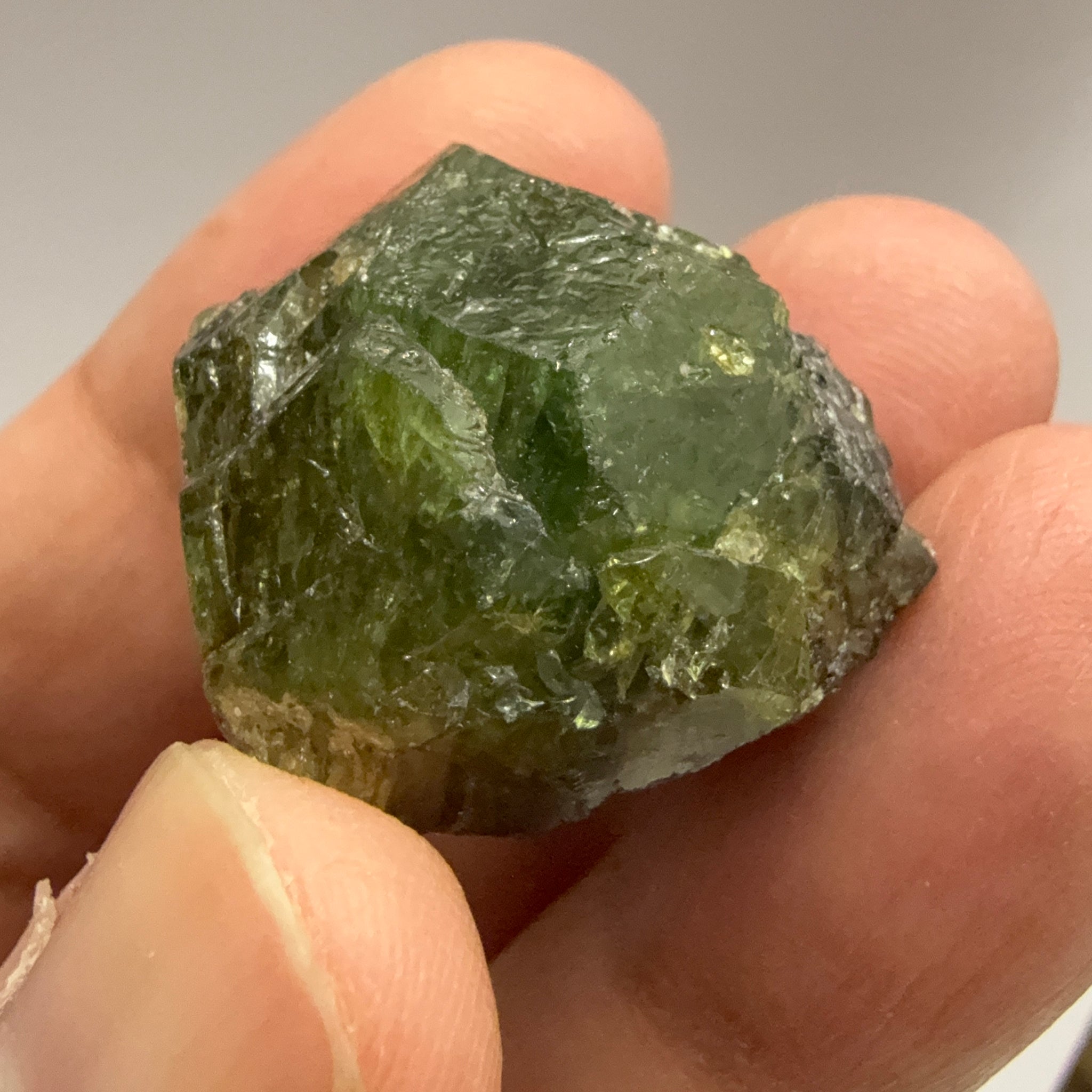 Tsavorite Garnet Crystal on Matrix, 21.94gm / 109.71ct, Merelani, Tanzania, Untreated Unheated. 25 x 26 x 20.6mm