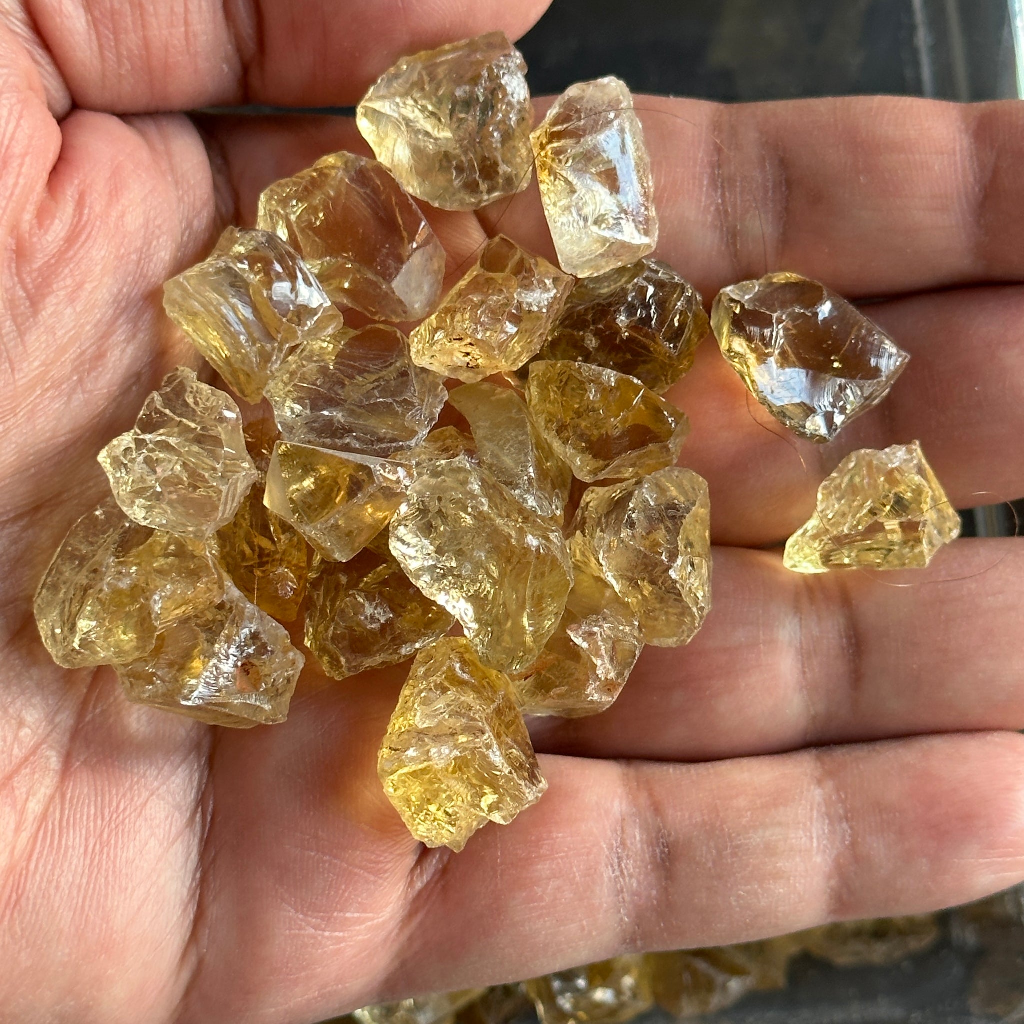 Citrine, Congo, Unheated, Per Stone, want any particular shape, just ask, faceting/cabbing rough