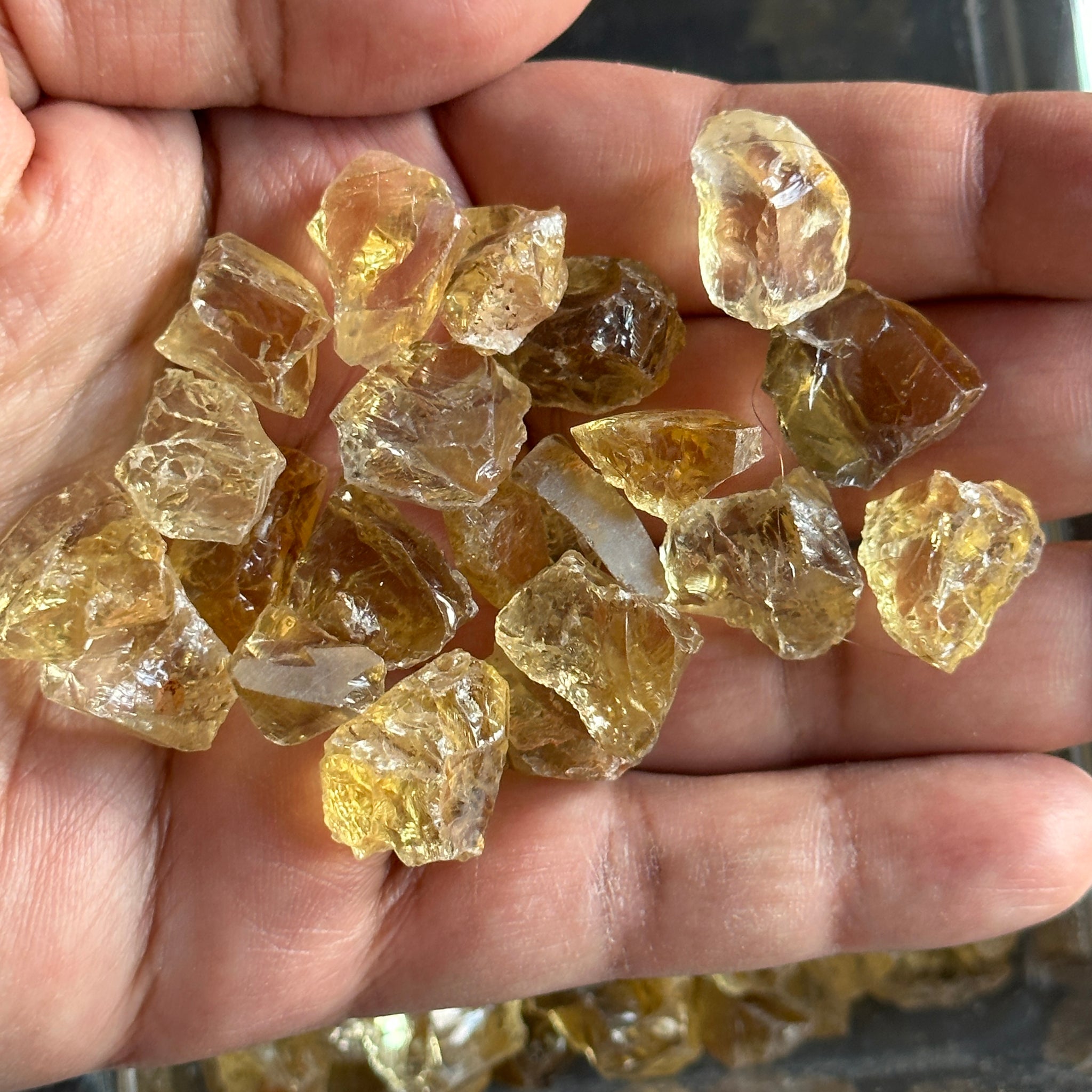Citrine, Congo, Unheated, Per Stone, want any particular shape, just ask, faceting/cabbing rough