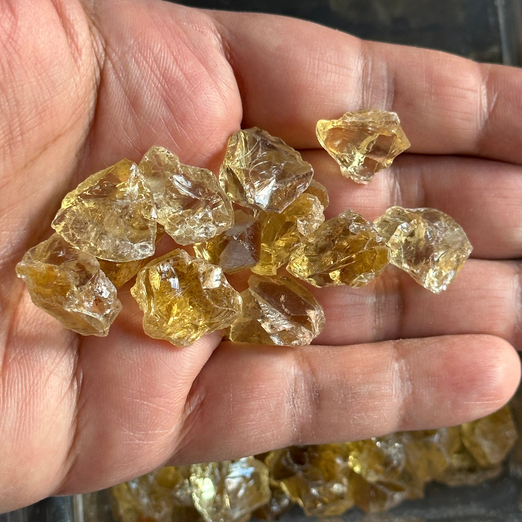 Citrine, Congo, Unheated, Per Stone, want any particular shape, just ask, faceting/cabbing rough