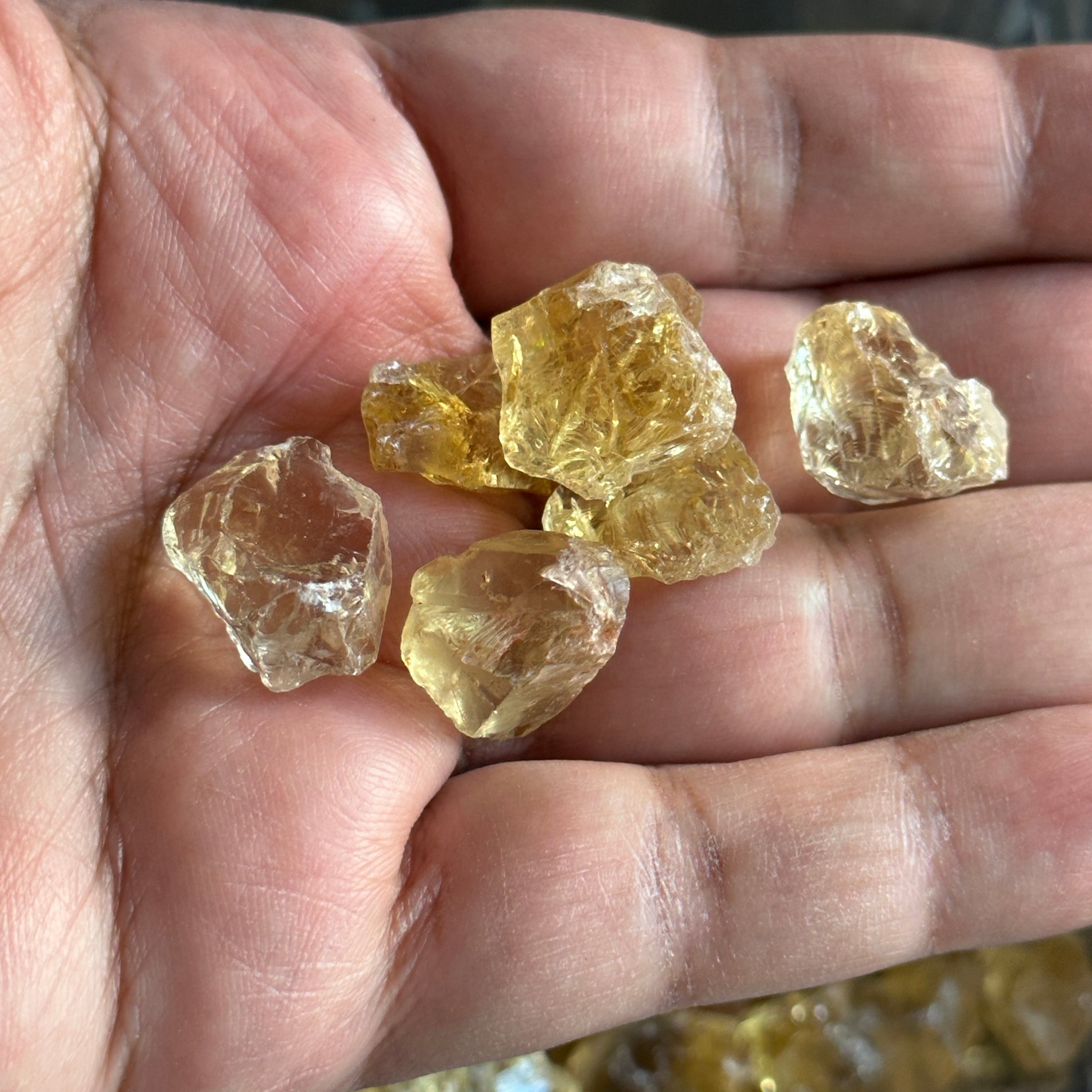 Citrine, Congo, Unheated, Per Stone, want any particular shape, just ask, faceting/cabbing rough