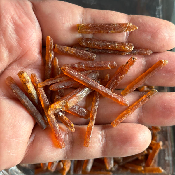 Transparent Orange Kyanite Crystals, Tanzania, thin and transparent, Per Stone