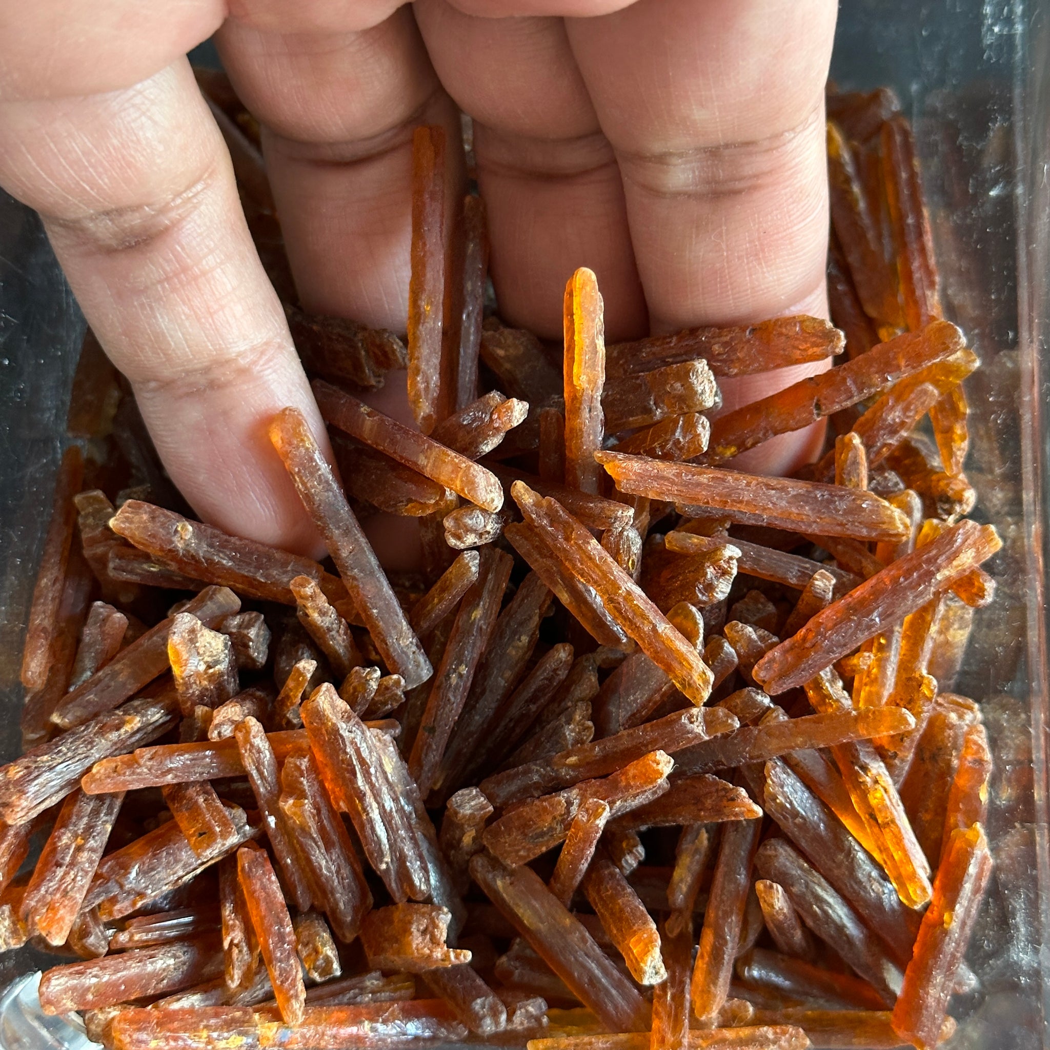 Transparent Orange Kyanite Crystals, Tanzania, thin and transparent, Per Stone