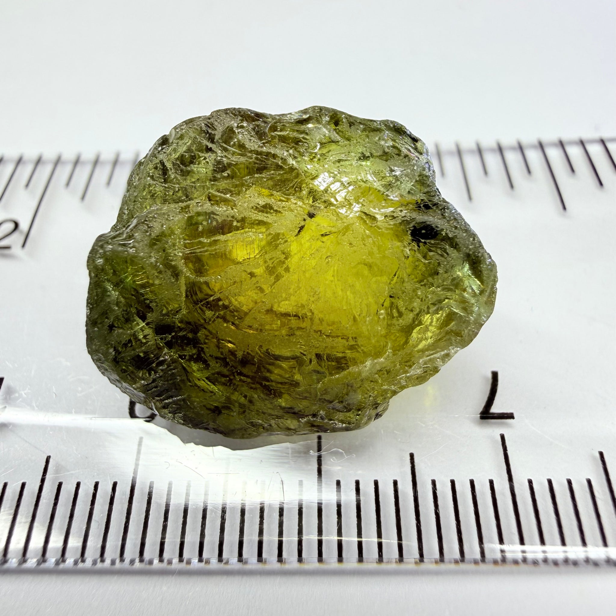Apatite Crystal, 26.99ct, Tanzania, Untreated Unheated, has some faceting portions, see backlit photos