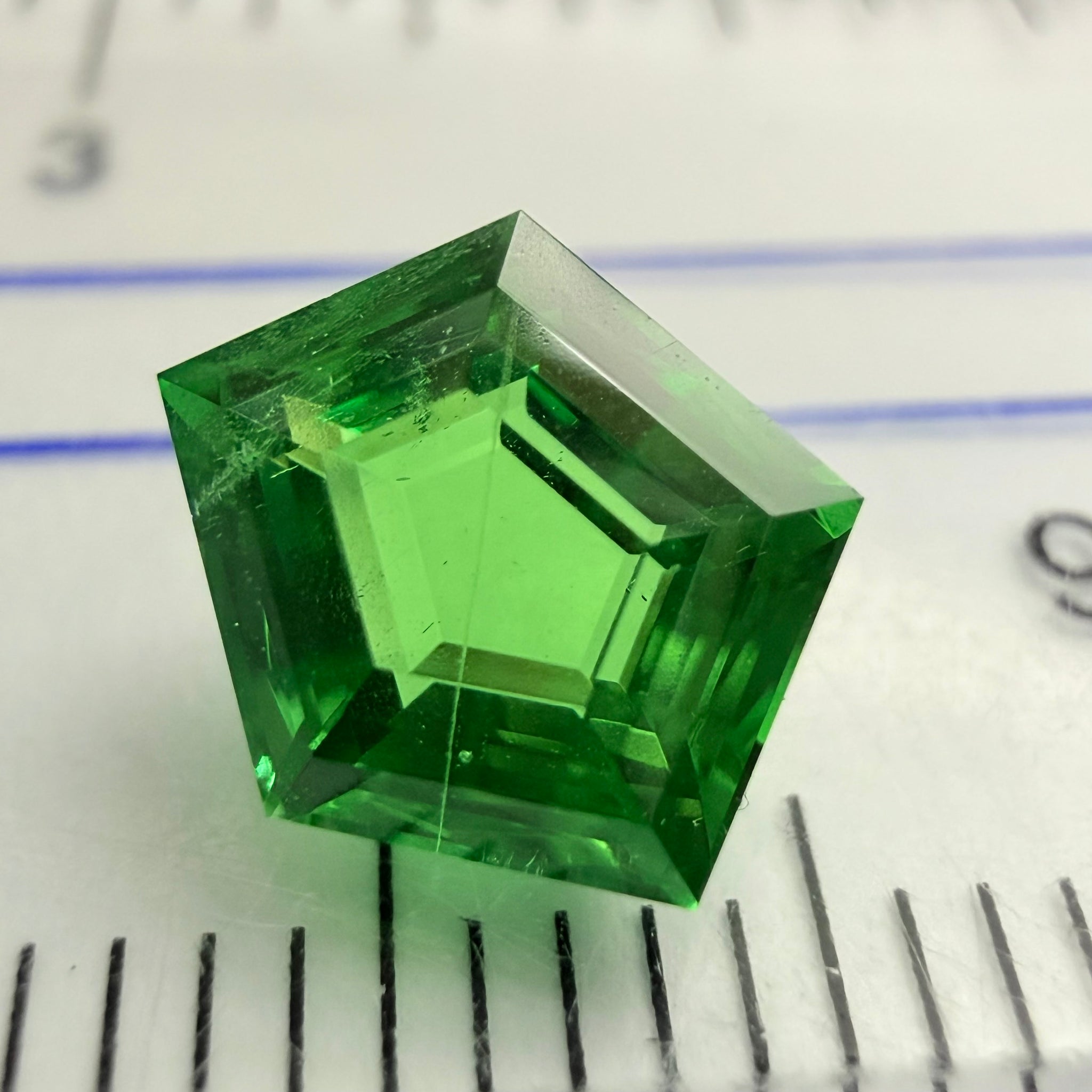 Tsavorite Garnet, 1.71ct, Tanzania, Untreated, Unheated, fancy cut