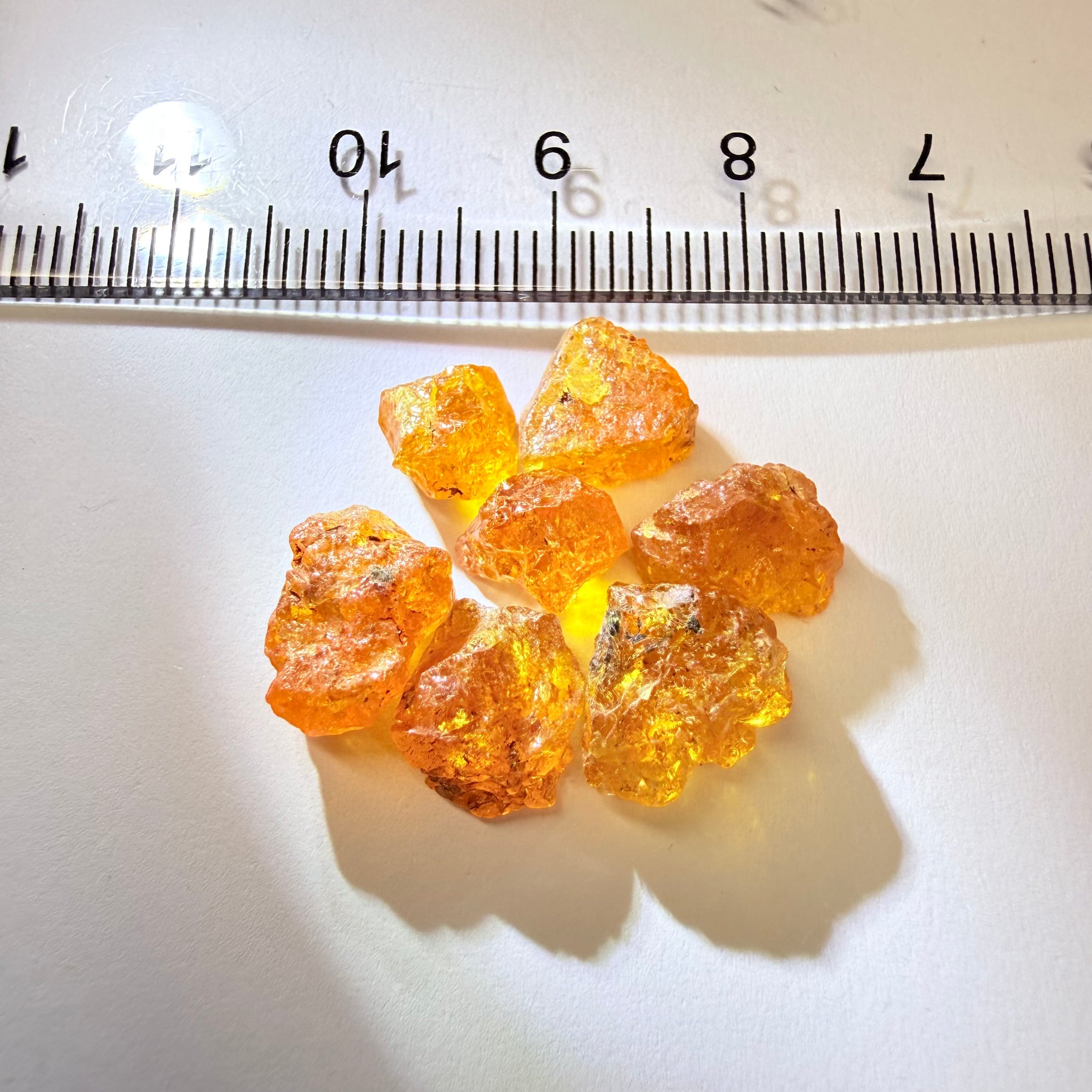 Mandarin Spessartite Garnet Cab Grade Lot, 24.52ct, Loliondo, Tanzania, Untreated Unheated, cab grade rough or set them in jewellery as is, first pic is backlit