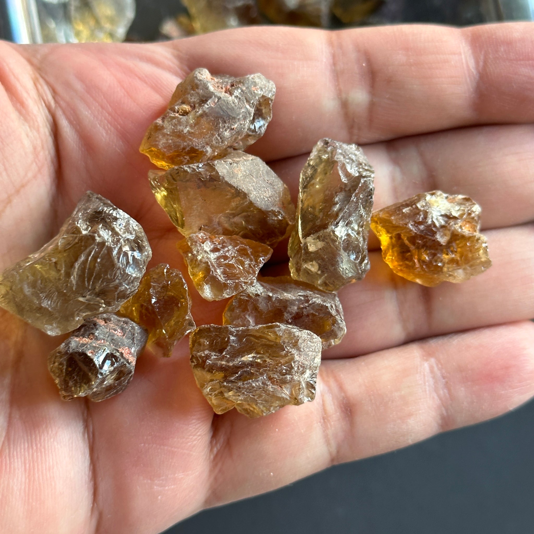 Citrine, Congo, Unheated, Per Stone, want any particular shape, just ask, faceting, cab grade rough
