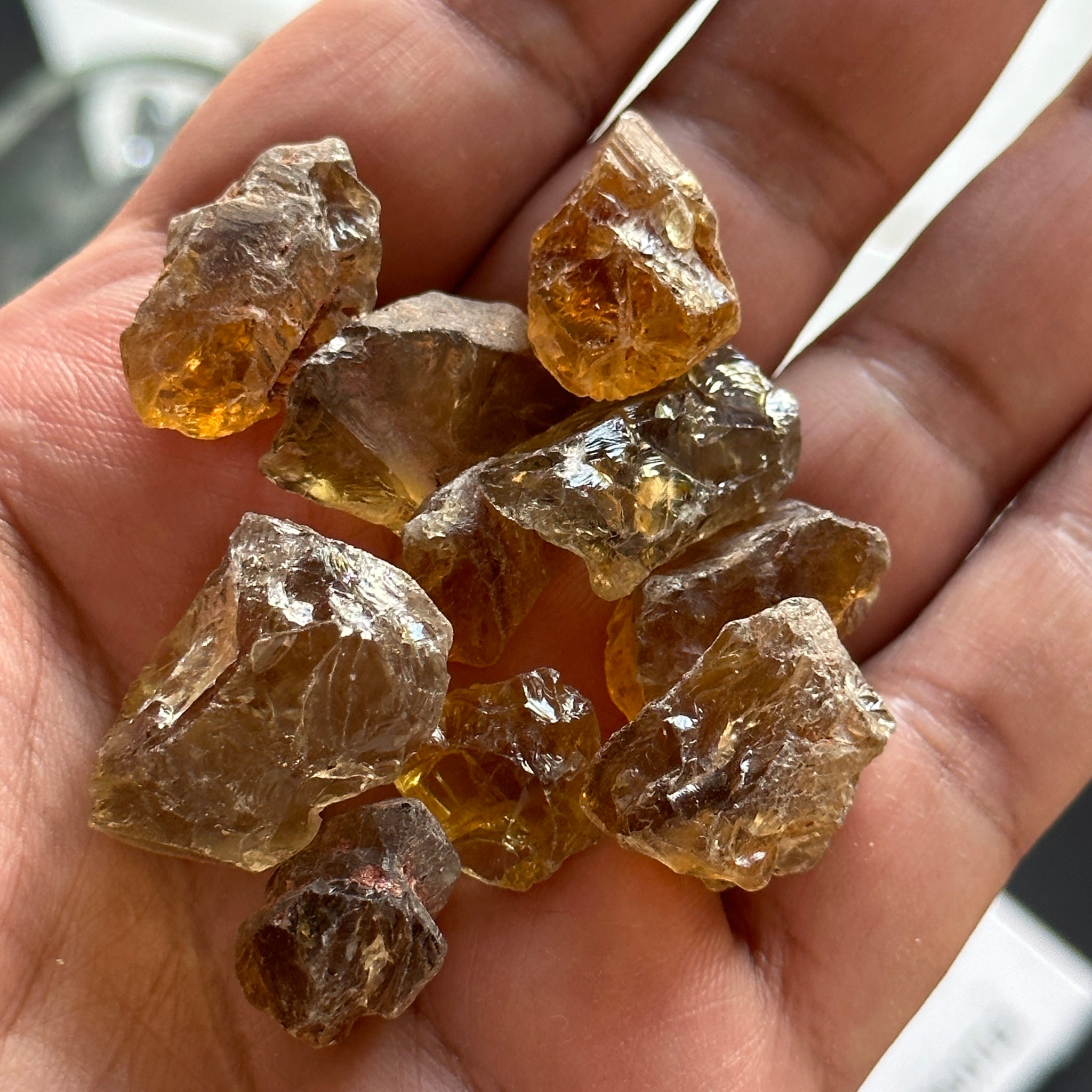 Citrine, Congo, Unheated, Per Stone, want any particular shape, just ask, faceting, cab grade rough