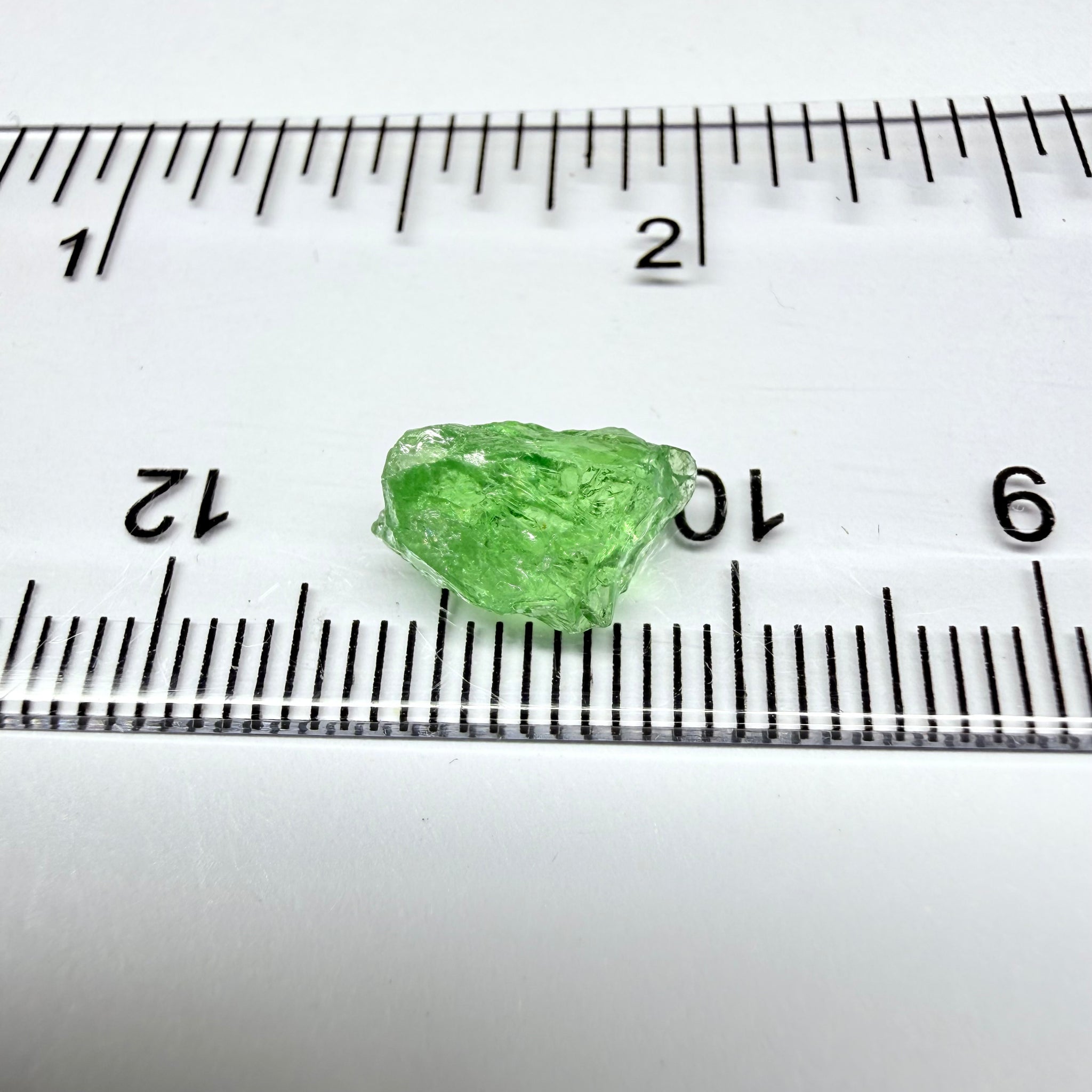 Tsavorite Garnet, 2.64ct, Tanzania, Untreated Unheated. Heavily veiled, you can facet this and great for setting as is in jewellery too