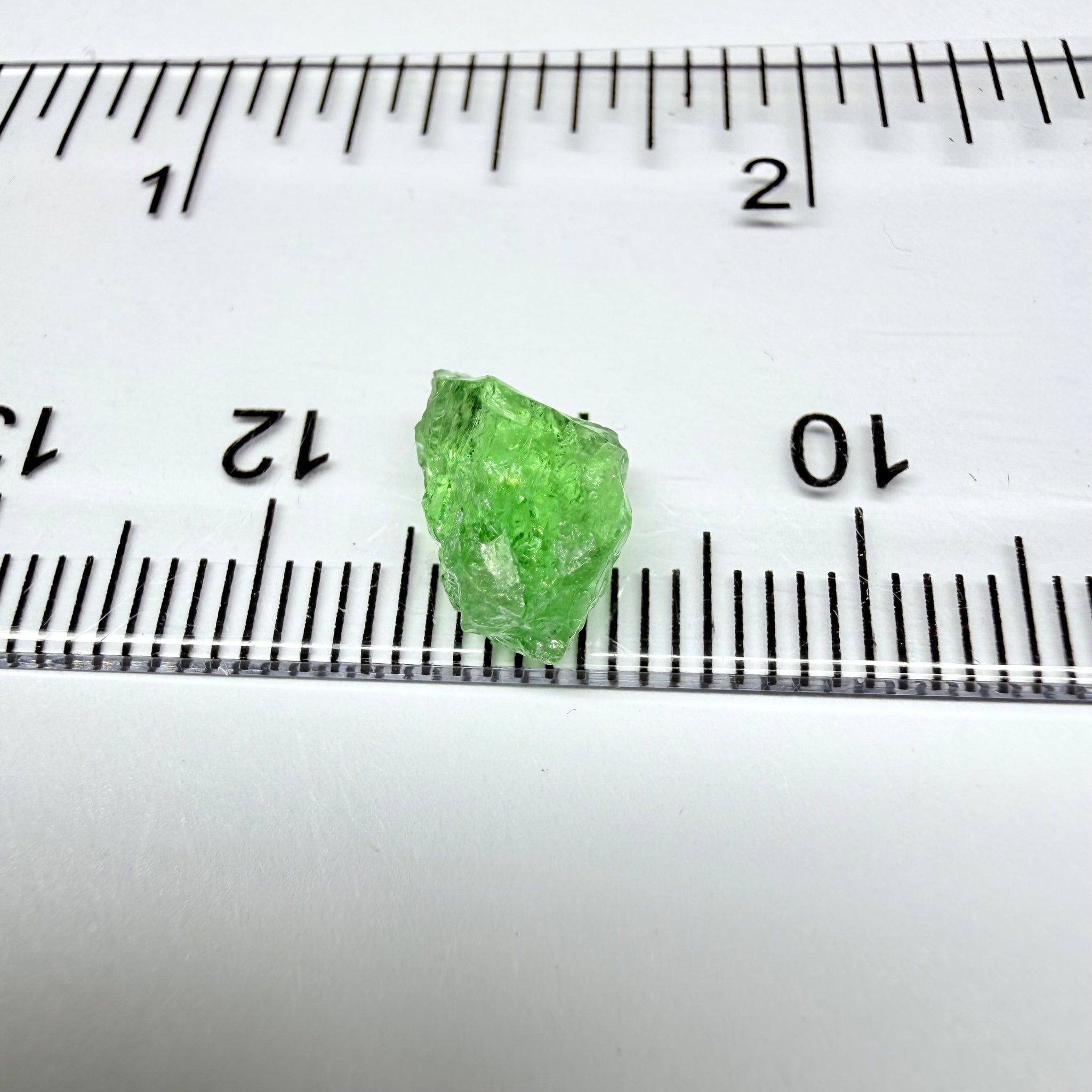 Tsavorite Garnet, 2.64ct, Tanzania, Untreated Unheated. Heavily veiled, you can facet this and great for setting as is in jewellery too