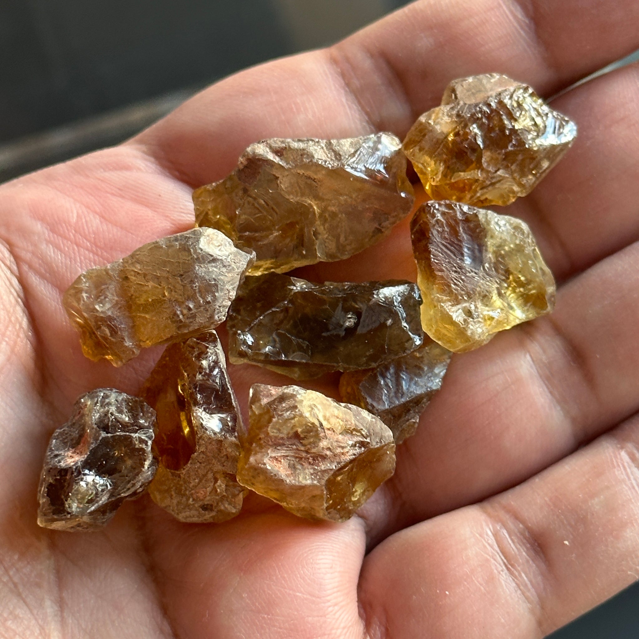 Citrine, Congo, Unheated, Per Stone, want any particular shape, just ask, faceting, cab grade rough