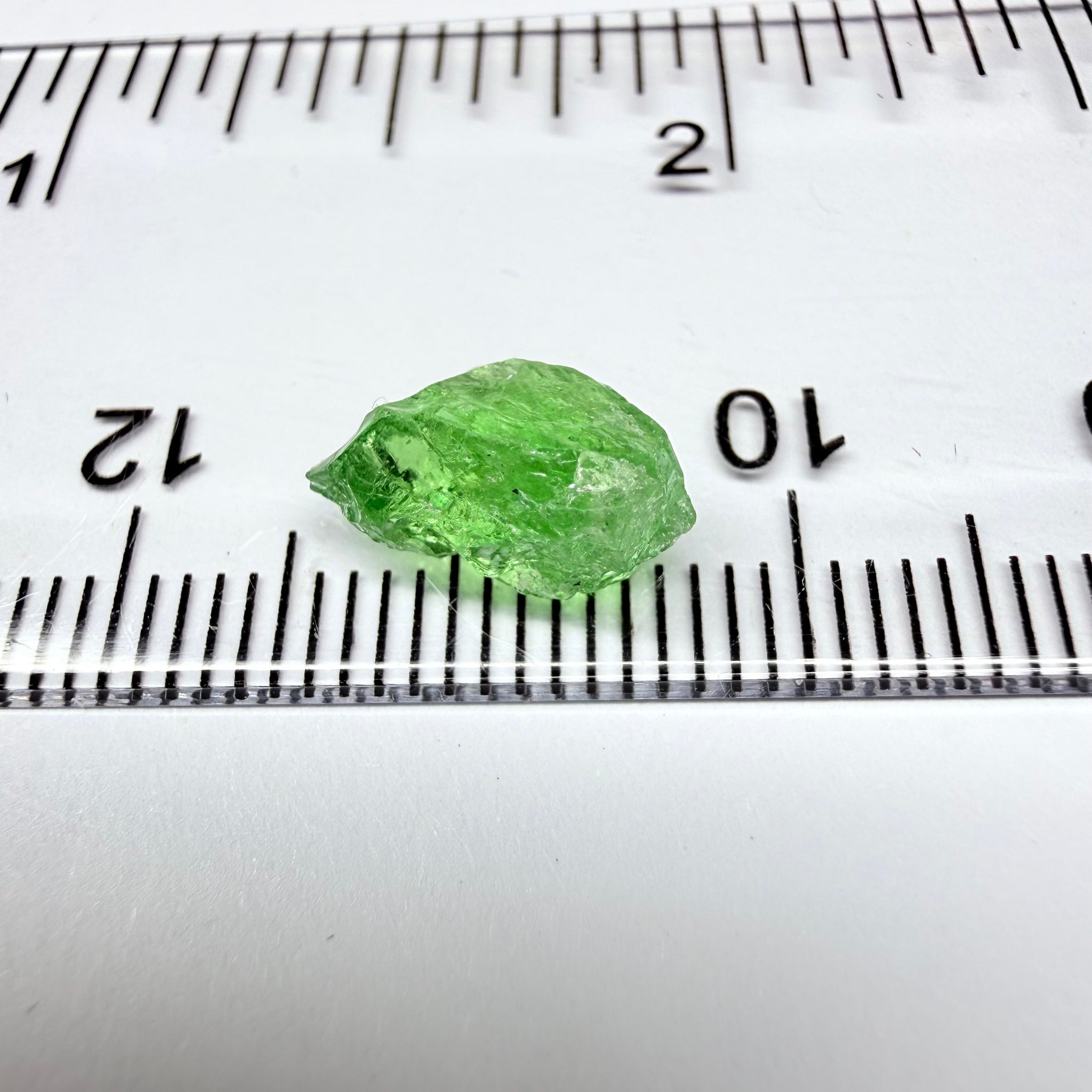 Tsavorite Garnet, 2.64ct, Tanzania, Untreated Unheated. Heavily veiled, you can facet this and great for setting as is in jewellery too
