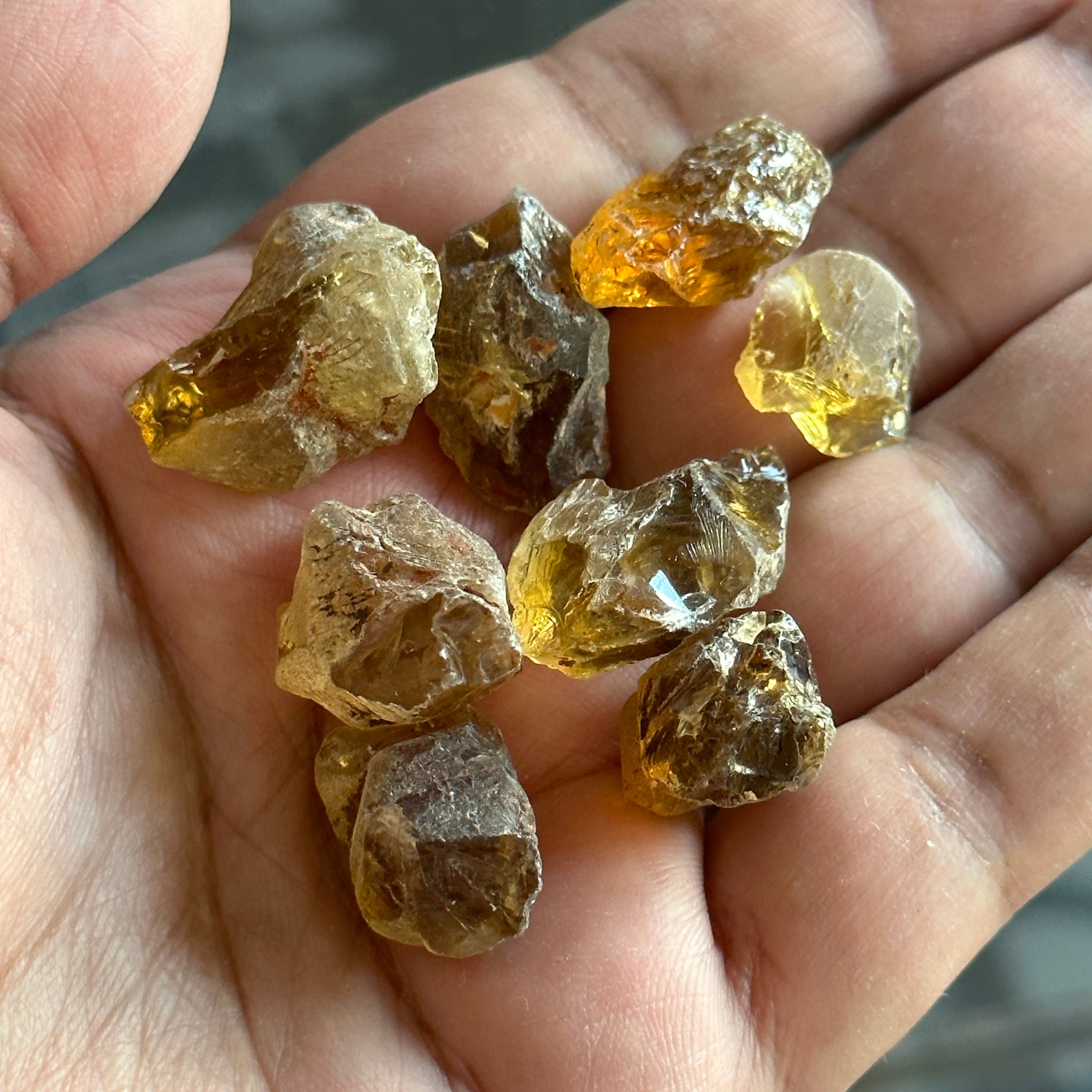 Citrine, Congo, Unheated, Per Stone, want any particular shape, just ask, faceting, cab grade rough