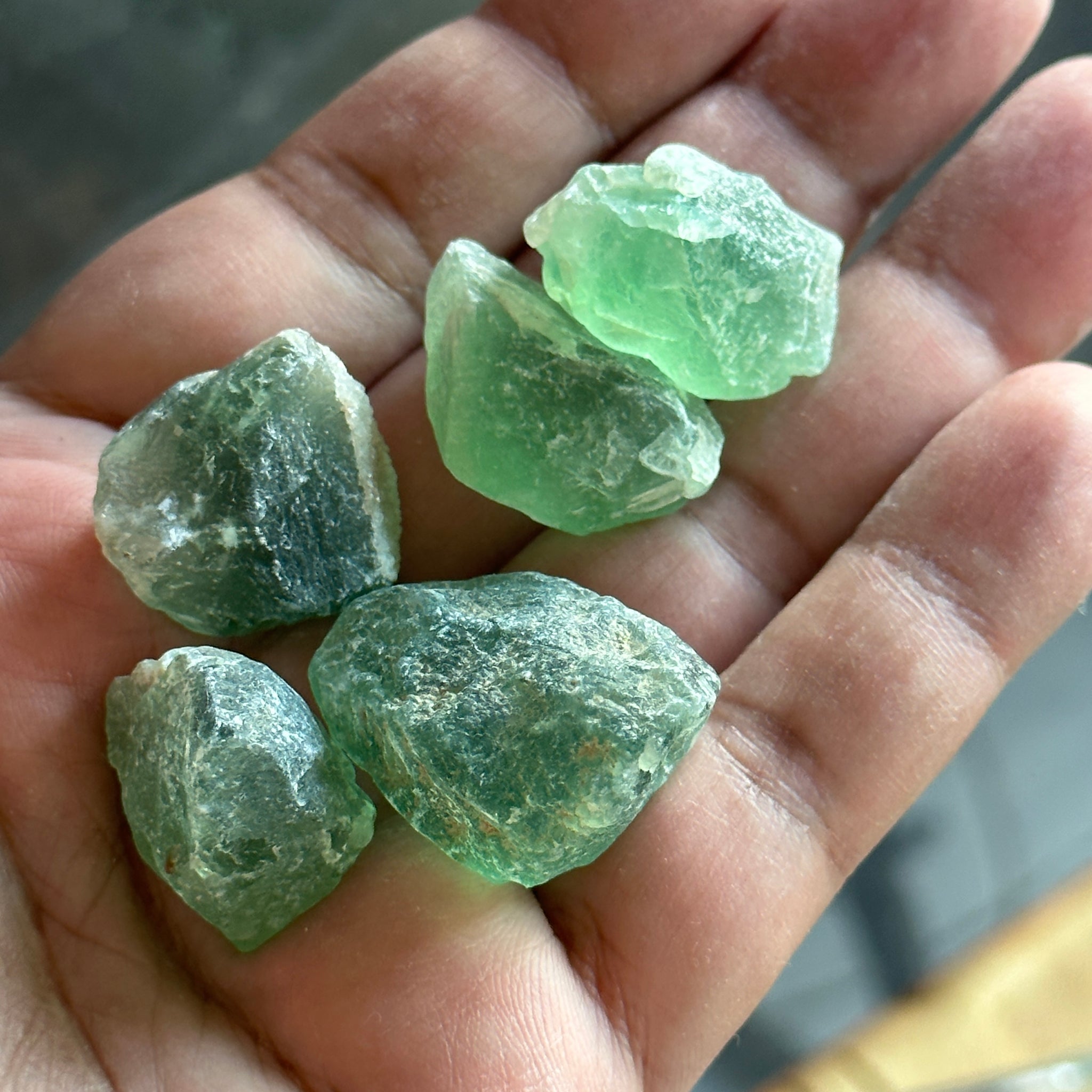 Fluorite, Tanzania, Per Stone, faceting and cabbing grade rough