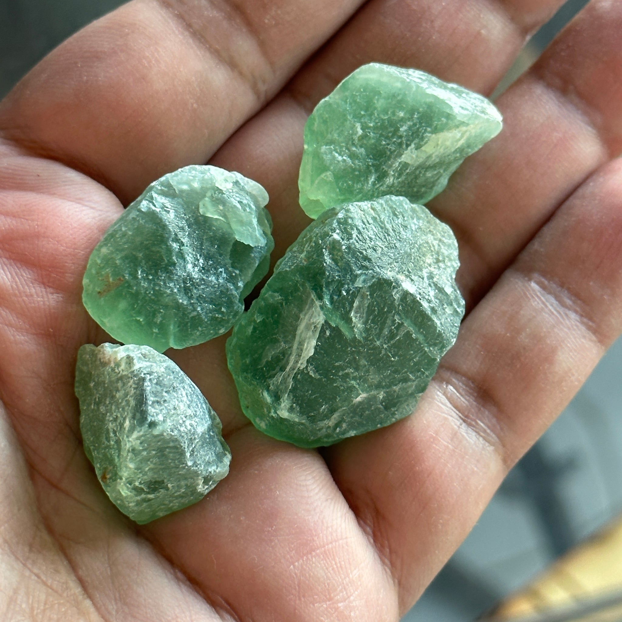 Fluorite, Tanzania, Per Stone, faceting and cabbing grade rough