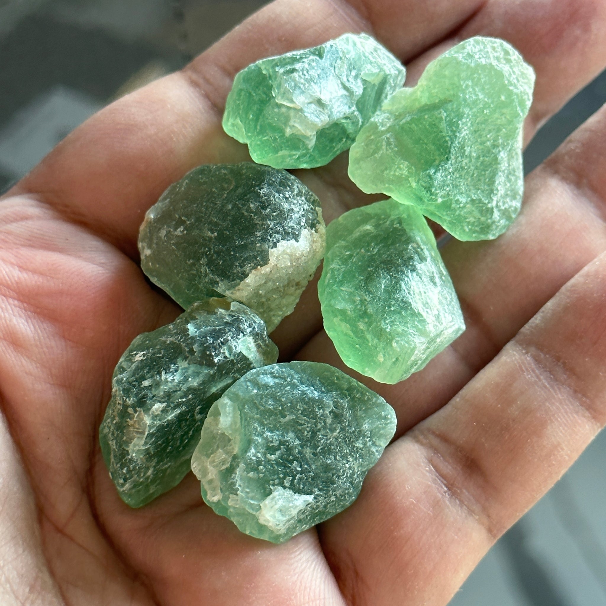 Fluorite, Tanzania, Per Stone, faceting and cabbing grade rough