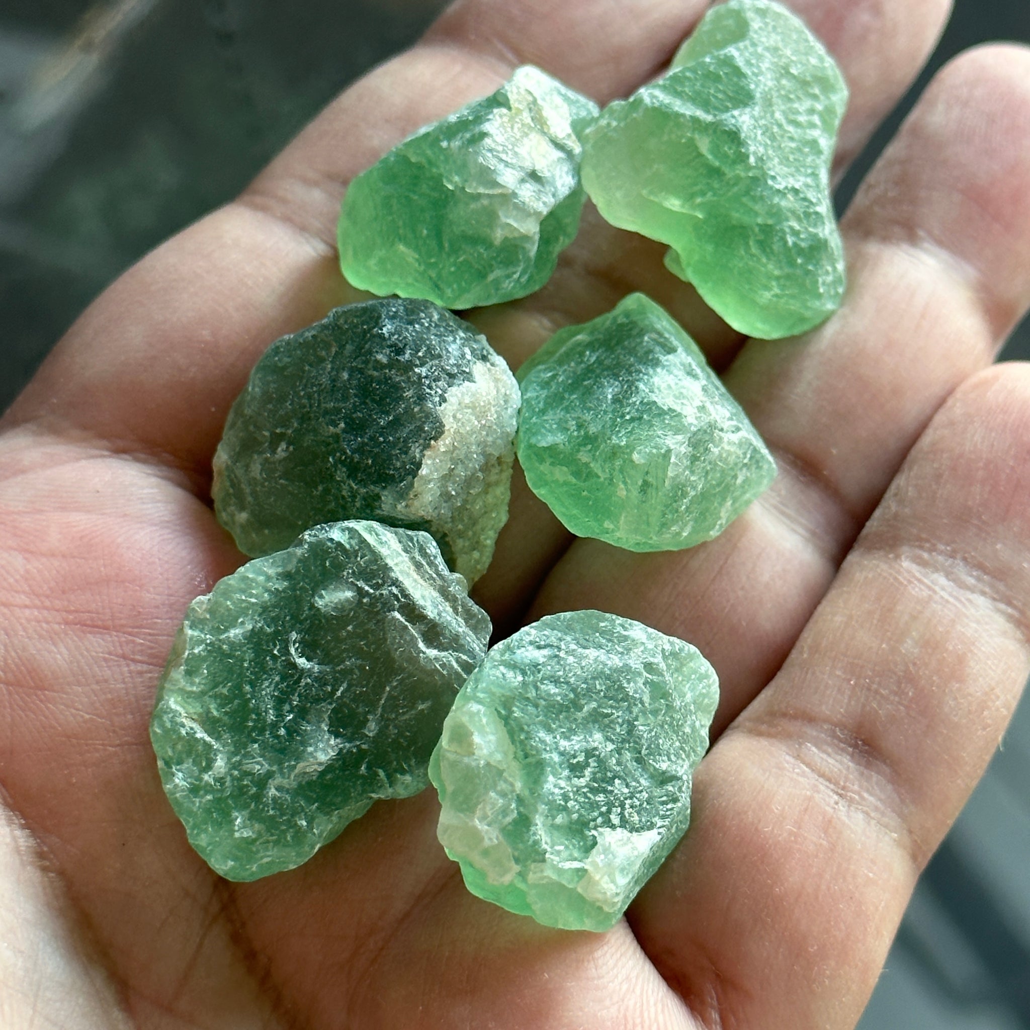 Fluorite, Tanzania, Per Stone, faceting and cabbing grade rough