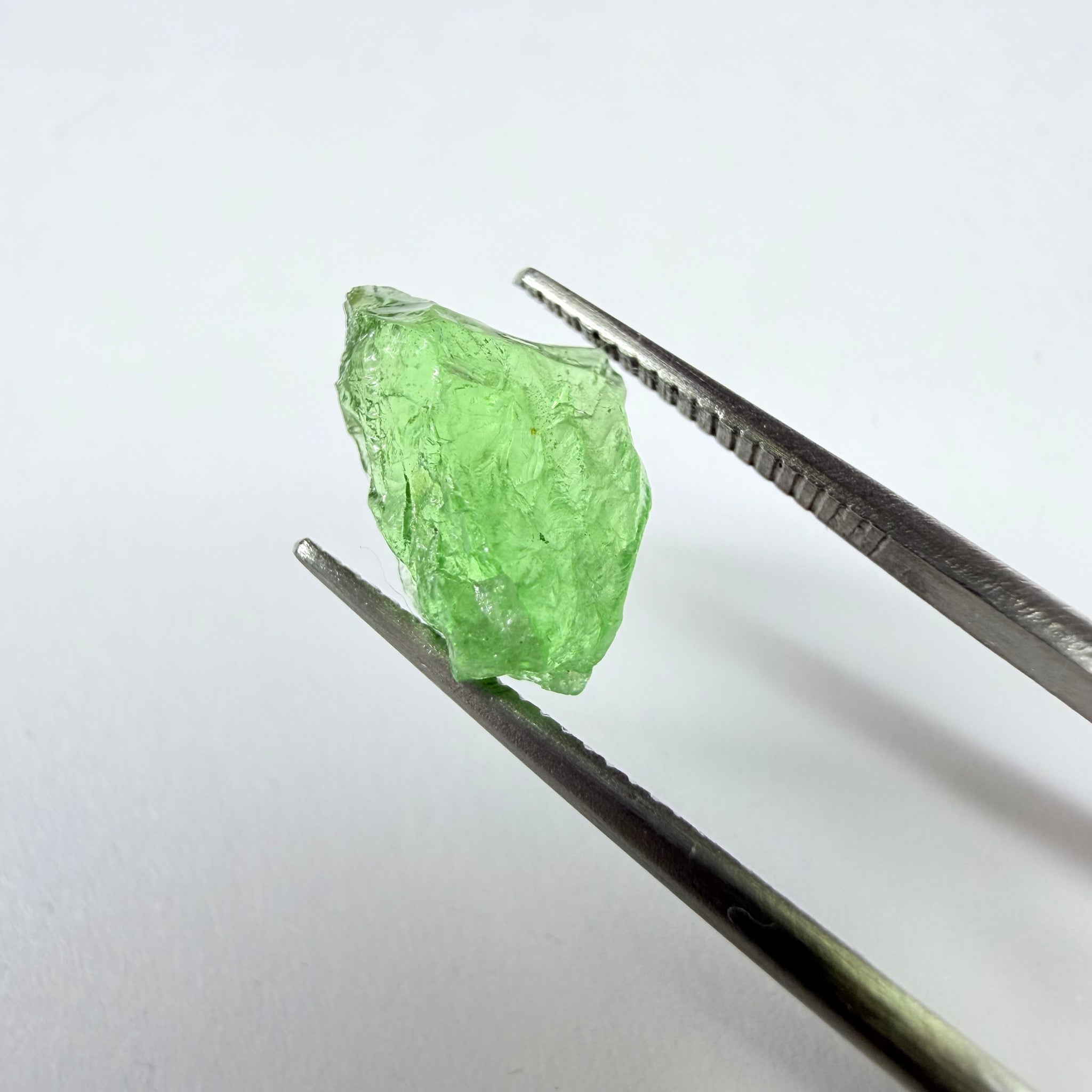 Tsavorite Garnet, 2.64ct, Tanzania, Untreated Unheated. Heavily veiled, you can facet this and great for setting as is in jewellery too