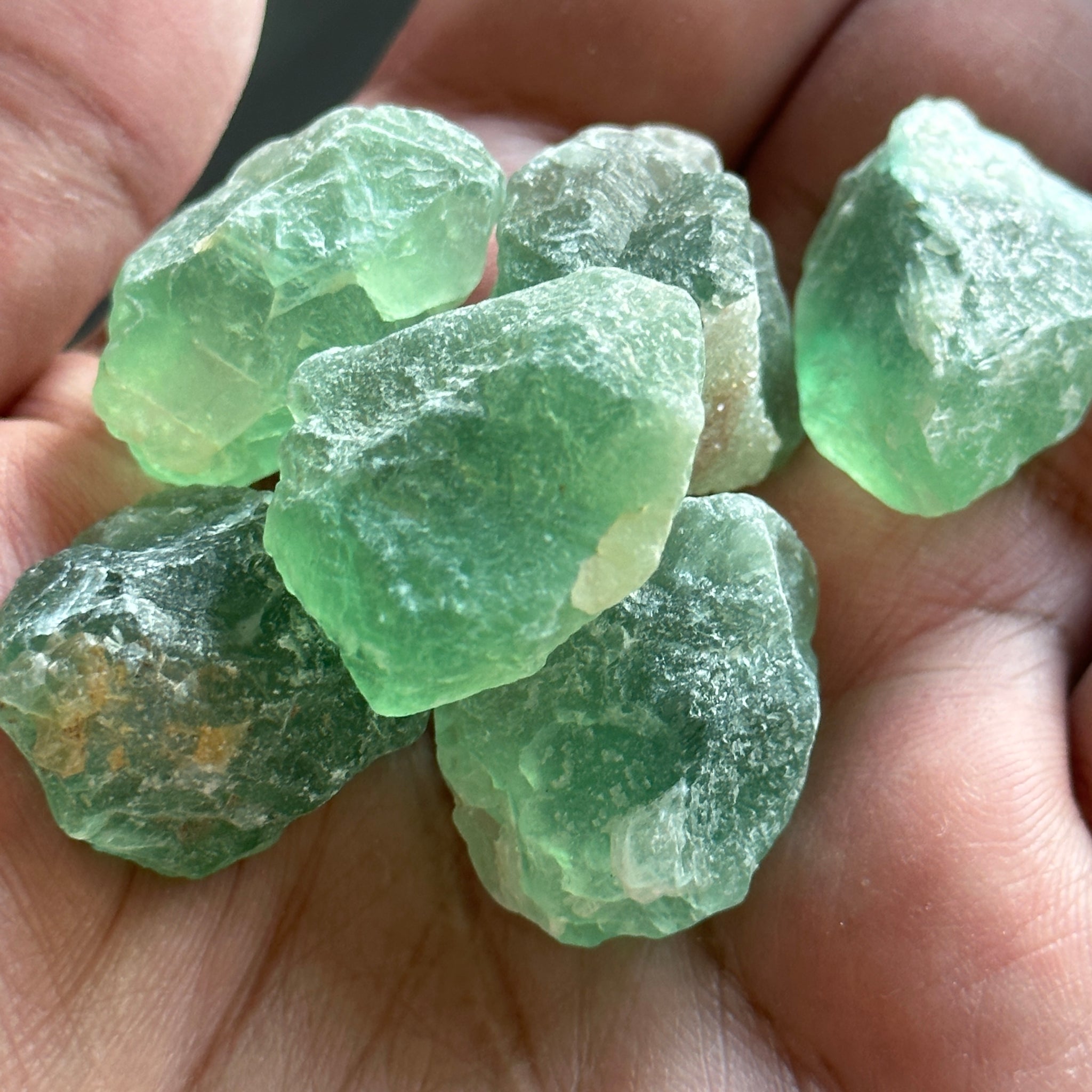 Fluorite, Tanzania, Per Stone, faceting and cabbing grade rough