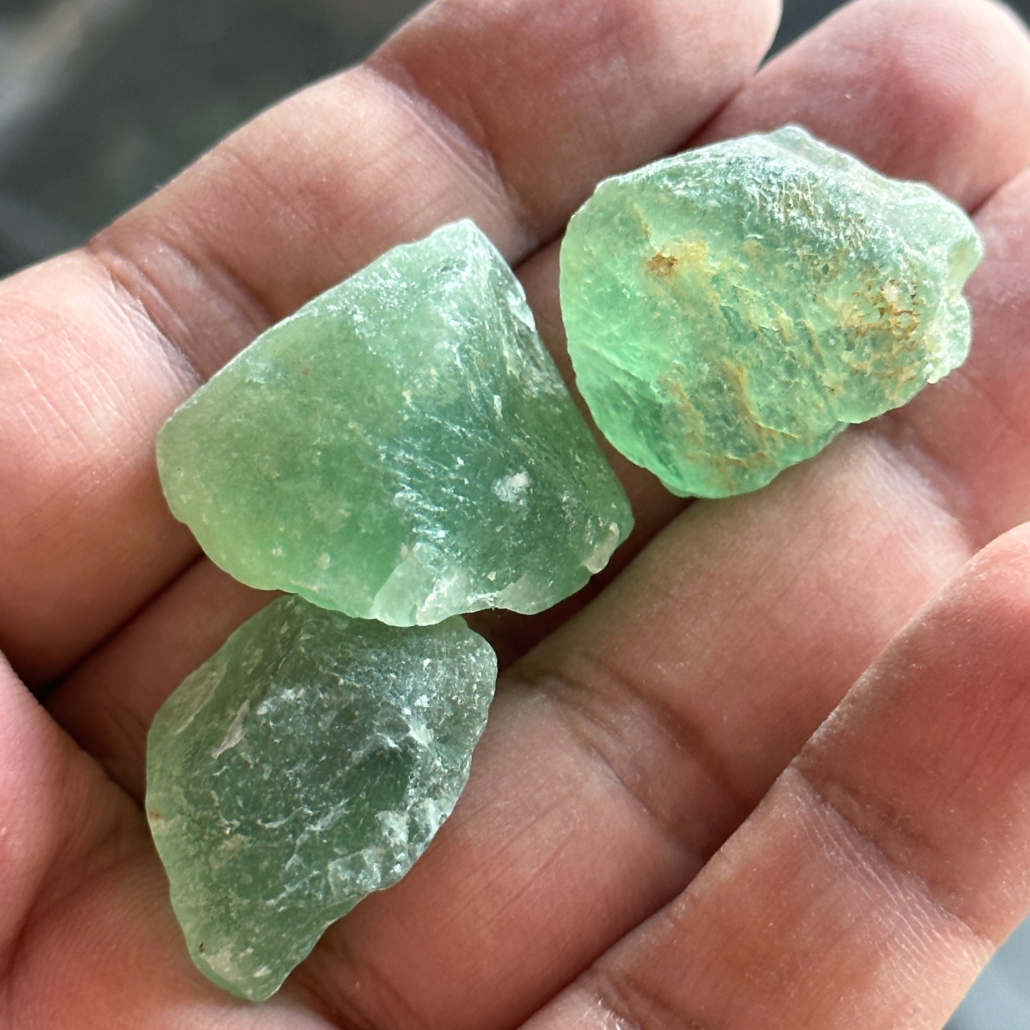 Fluorite, Tanzania, Per Stone, faceting and cabbing grade rough