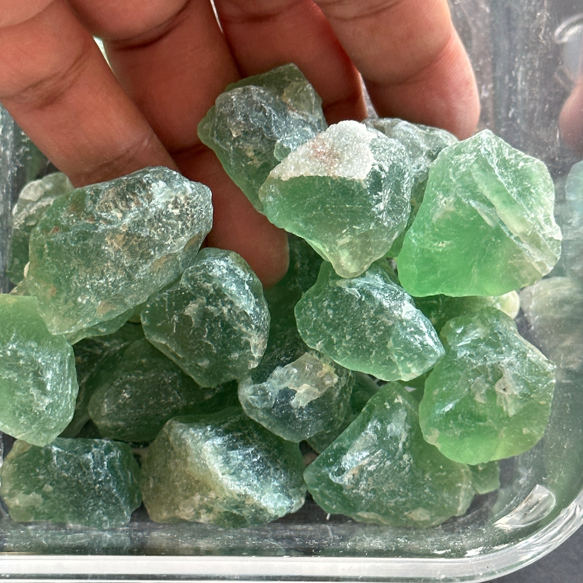 Fluorite, Tanzania, Per Stone, faceting and cabbing grade rough