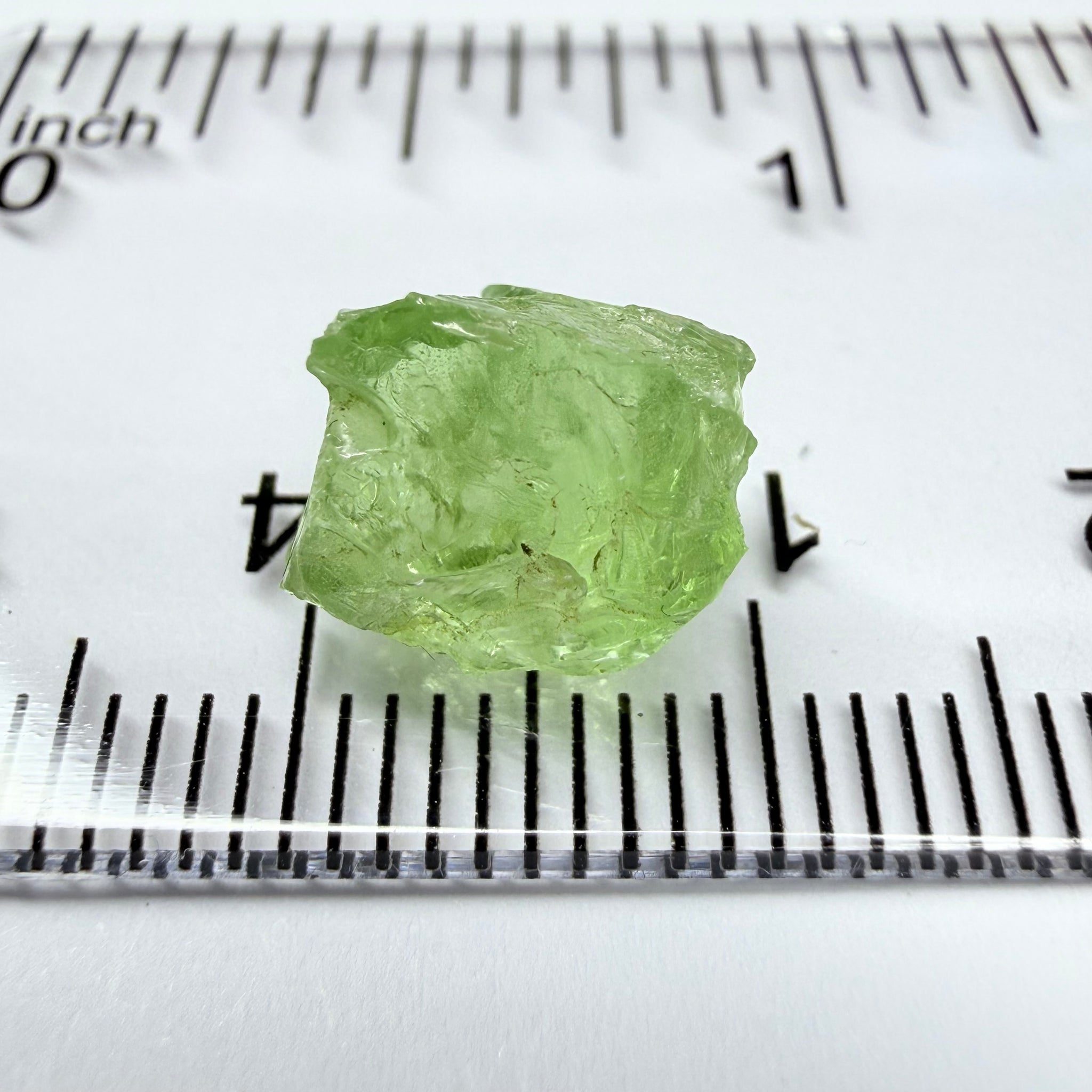 Tsavorite Garnet, 4.94ct, Kenya, Untreated Unheated. Inclusions cracks and veils inside, great for cabbing and setting as is in jewellery