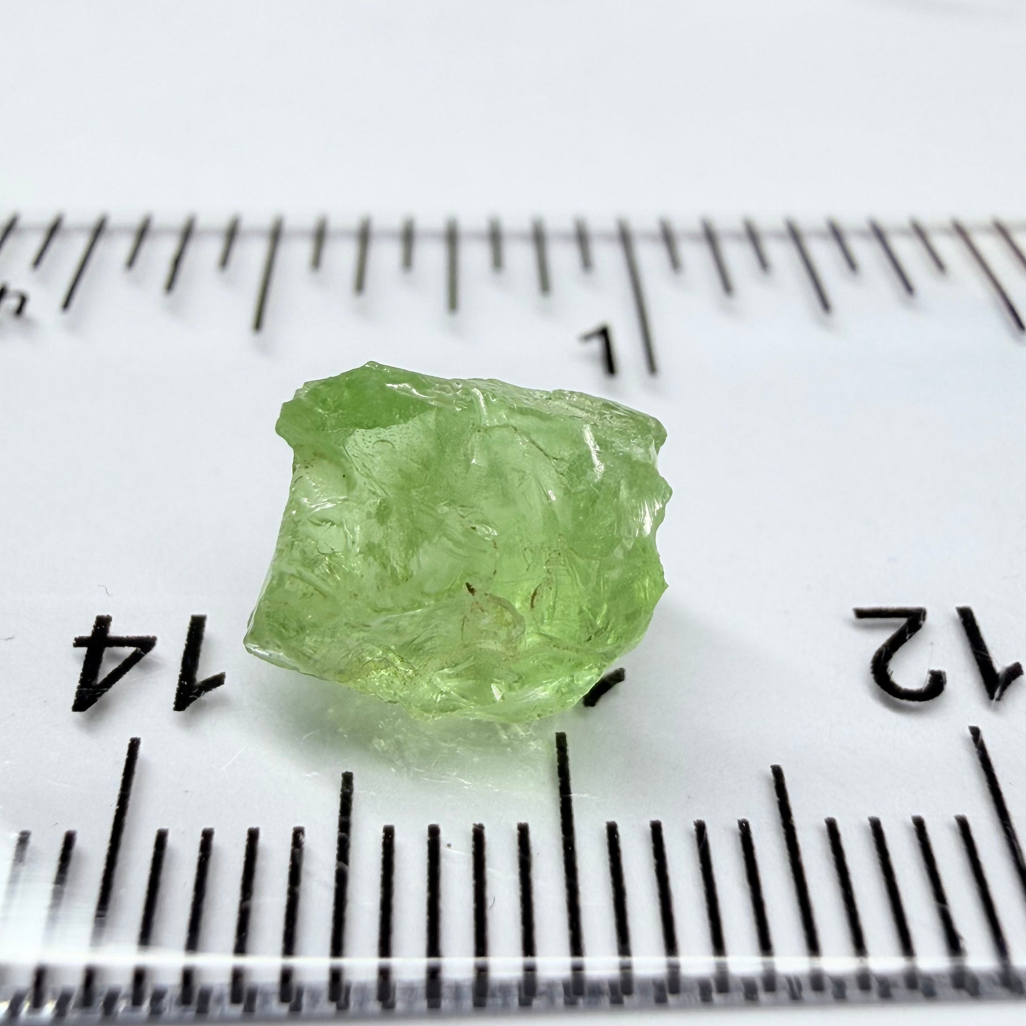 Tsavorite Garnet, 4.94ct, Kenya, Untreated Unheated. Inclusions cracks and veils inside, great for cabbing and setting as is in jewellery