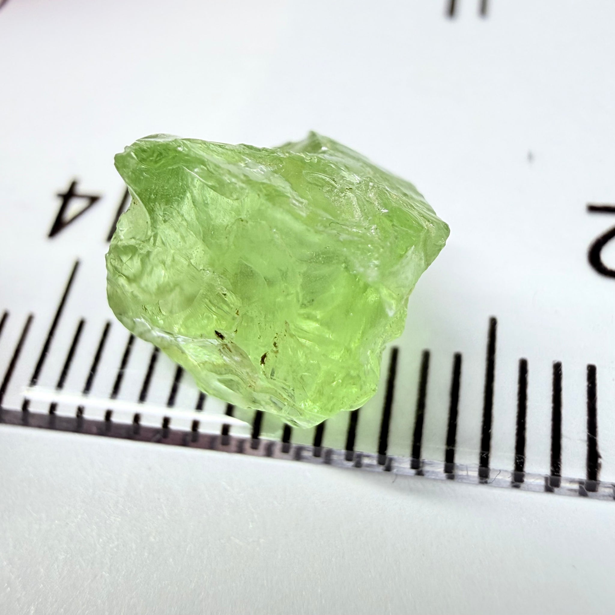 Tsavorite Garnet, 4.94ct, Kenya, Untreated Unheated. Inclusions cracks and veils inside, great for cabbing and setting as is in jewellery