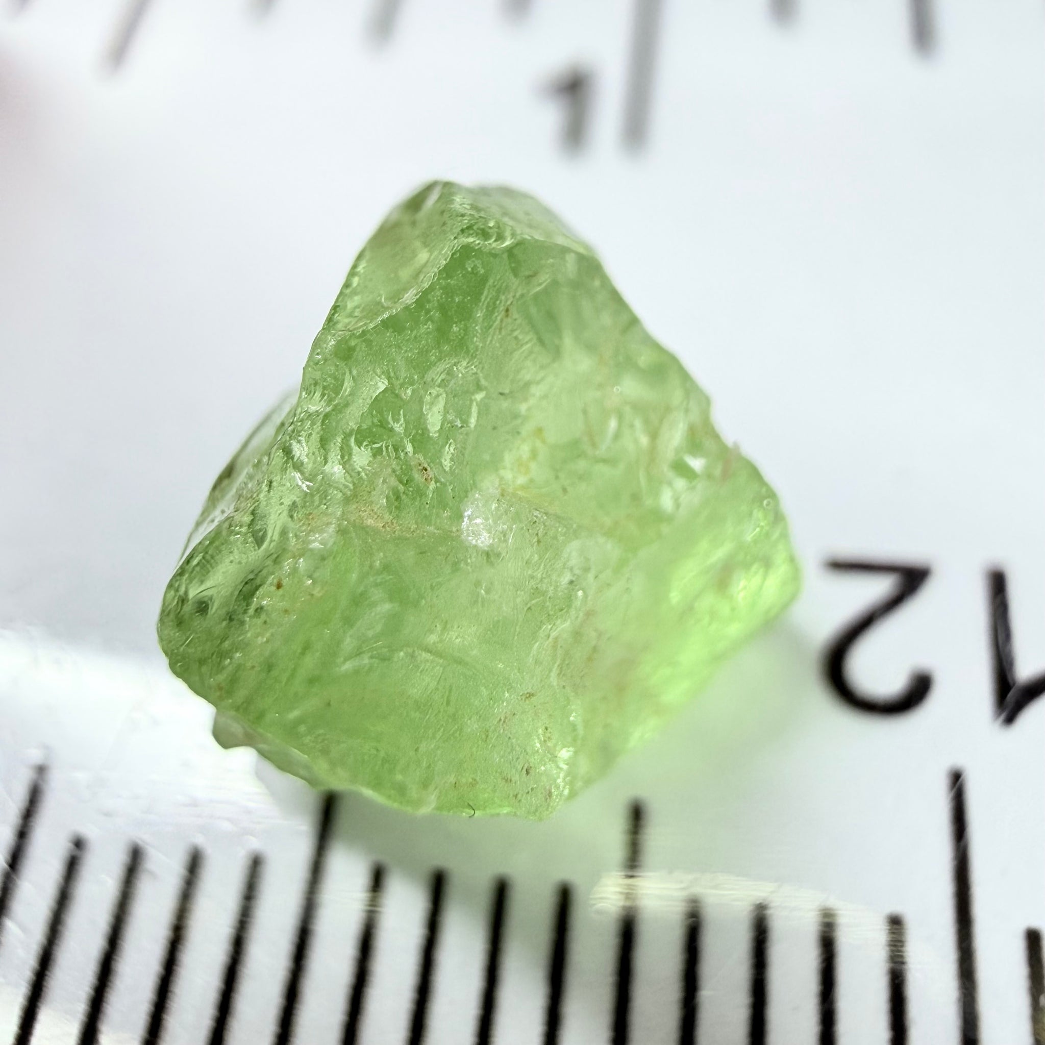 Tsavorite Garnet, 4.94ct, Kenya, Untreated Unheated. Inclusions cracks and veils inside, great for cabbing and setting as is in jewellery