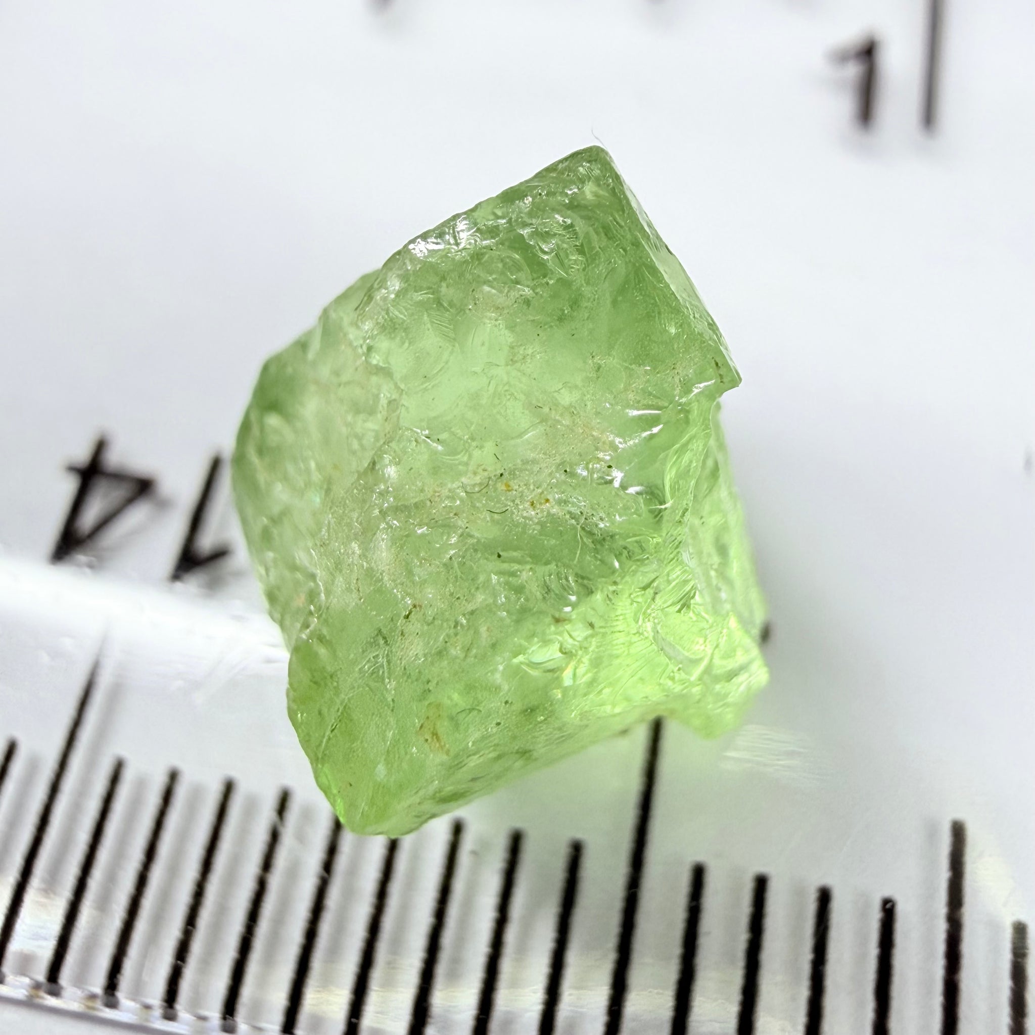 Tsavorite Garnet, 4.94ct, Kenya, Untreated Unheated. Inclusions cracks and veils inside, great for cabbing and setting as is in jewellery
