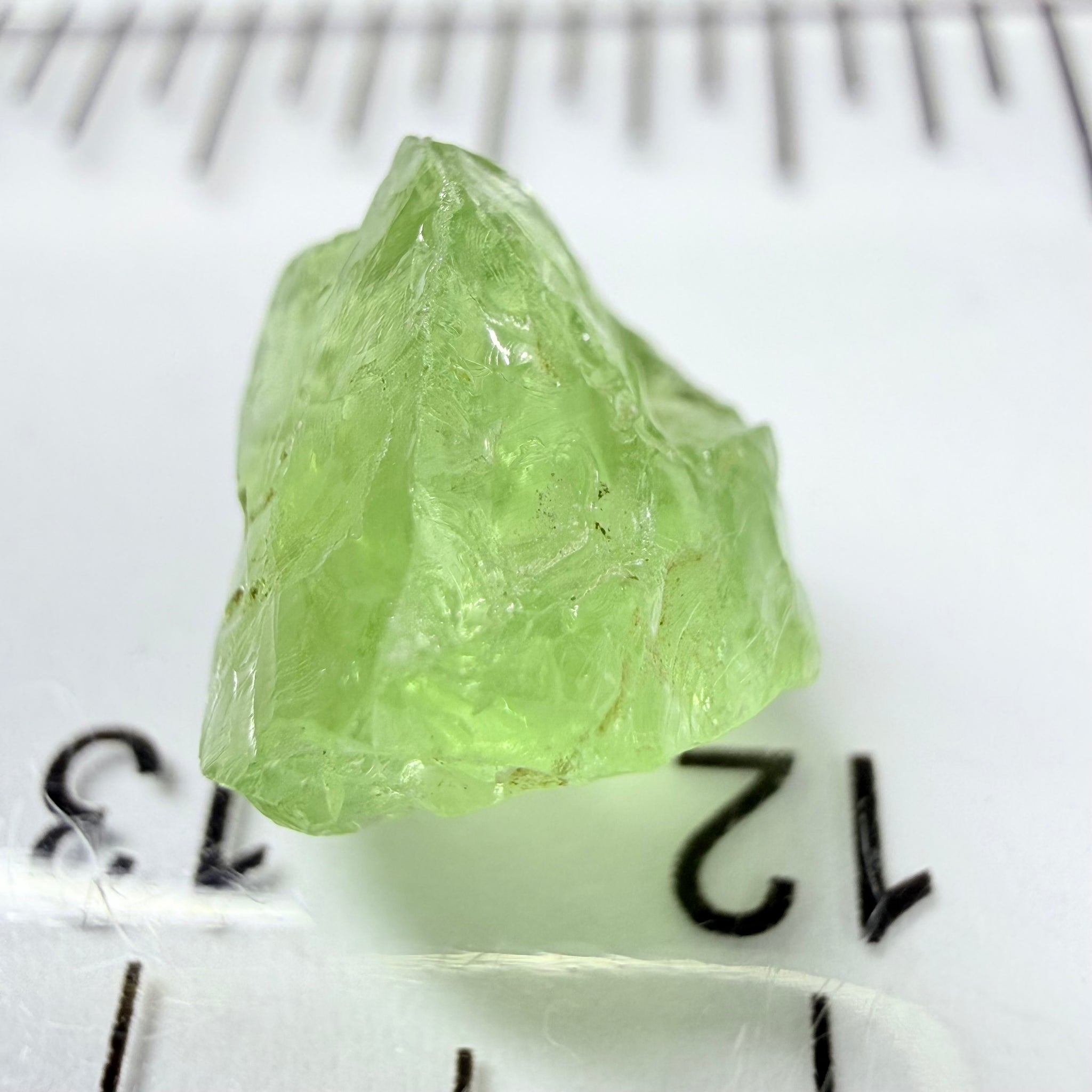 Tsavorite Garnet, 4.94ct, Kenya, Untreated Unheated. Inclusions cracks and veils inside, great for cabbing and setting as is in jewellery