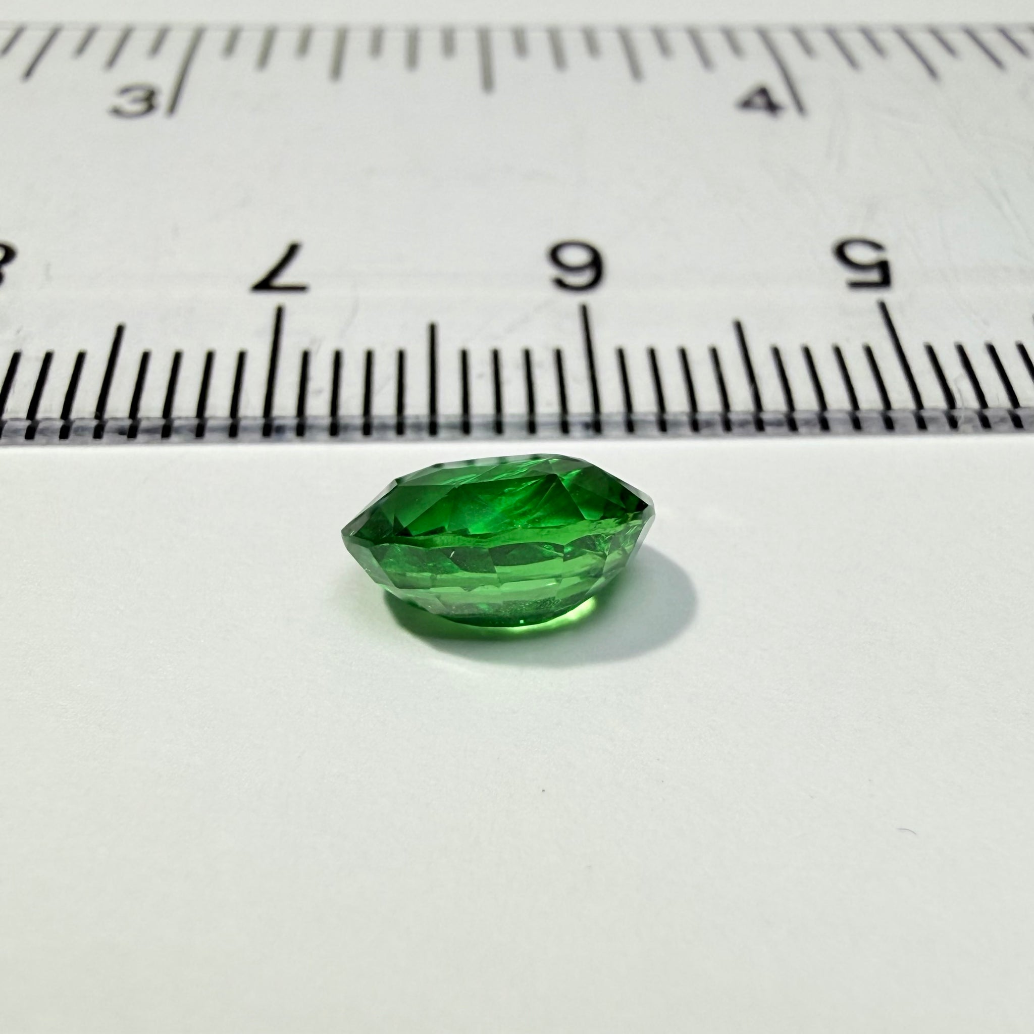 Tsavorite Garnet, 1.77ct, Tanzania, Untreated Unheated, slight inclusion under the crown
