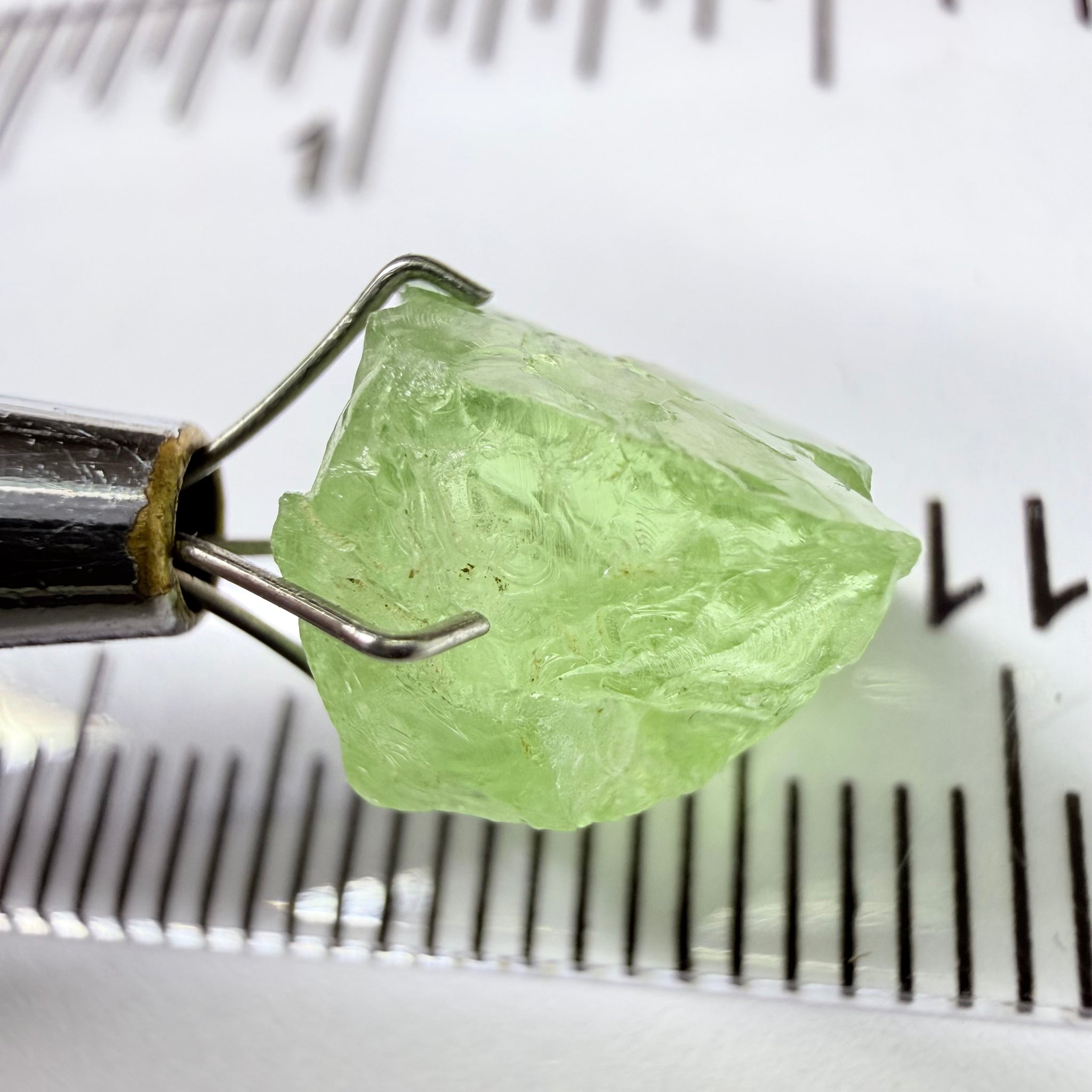 Tsavorite Garnet, 4.94ct, Kenya, Untreated Unheated. Inclusions cracks and veils inside, great for cabbing and setting as is in jewellery