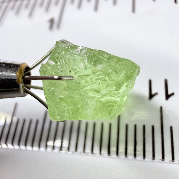 Tsavorite Garnet, 4.94ct, Kenya, Untreated Unheated. Inclusions cracks and veils inside, great for cabbing and setting as is in jewellery
