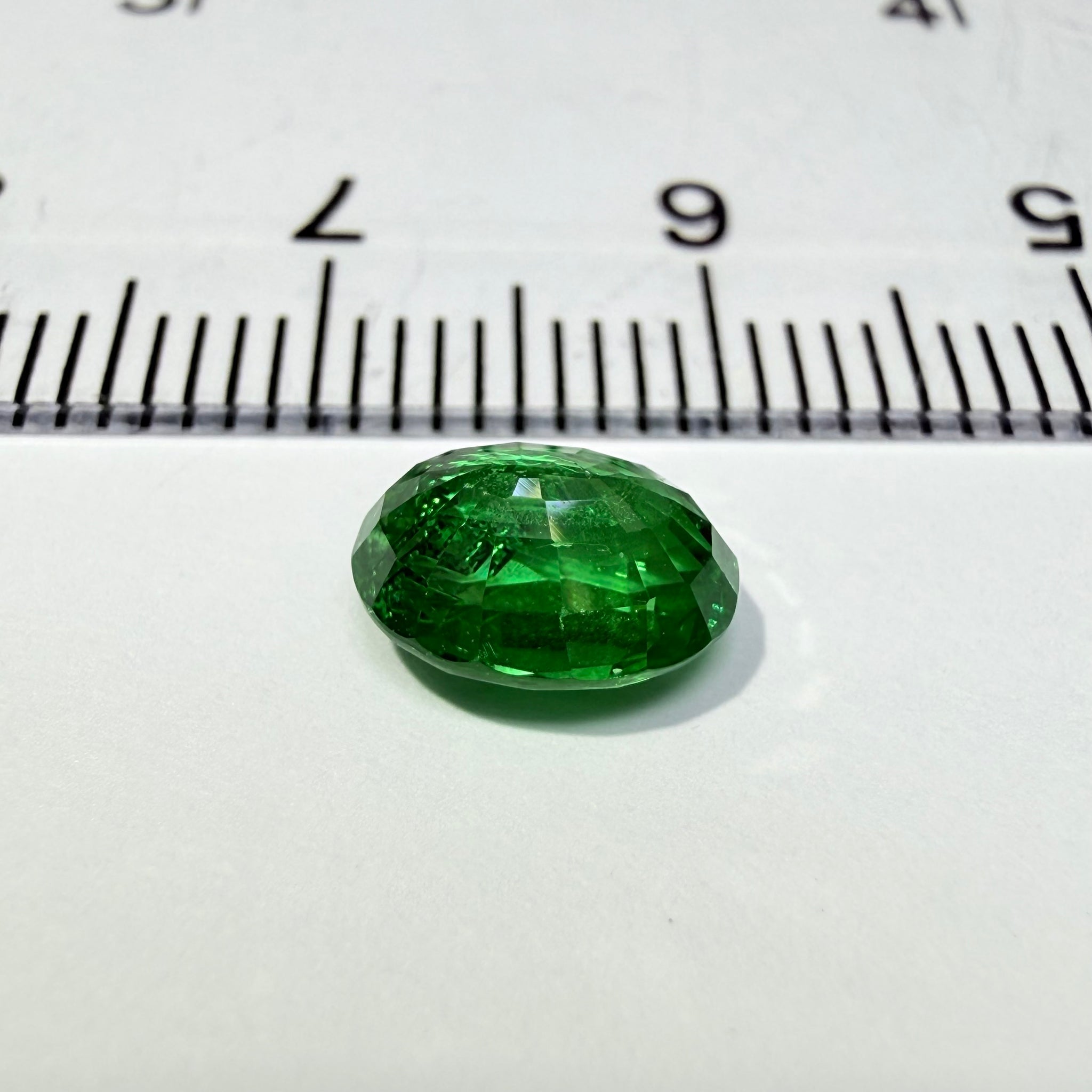 Tsavorite Garnet, 1.77ct, Tanzania, Untreated Unheated, slight inclusion under the crown